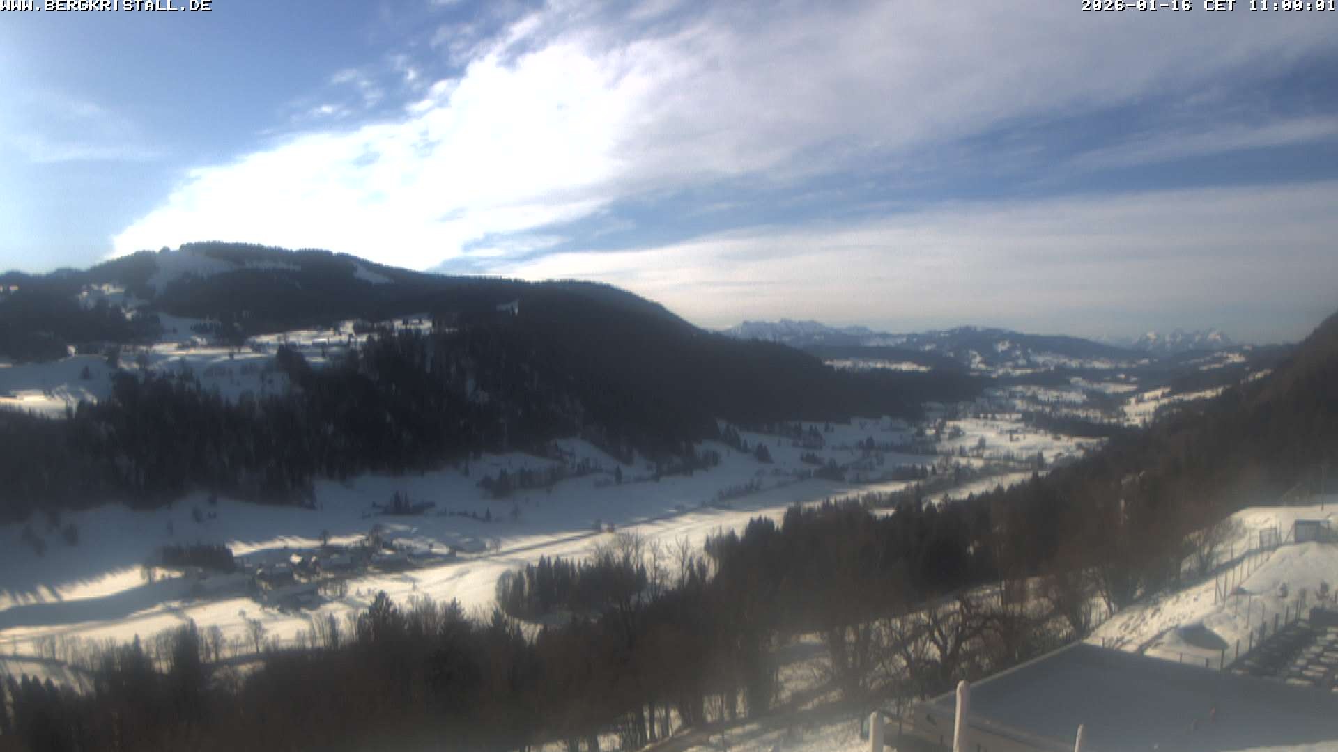 Archiv Foto Webcam Blick vom Hotel Bergkristall in Oberstaufen