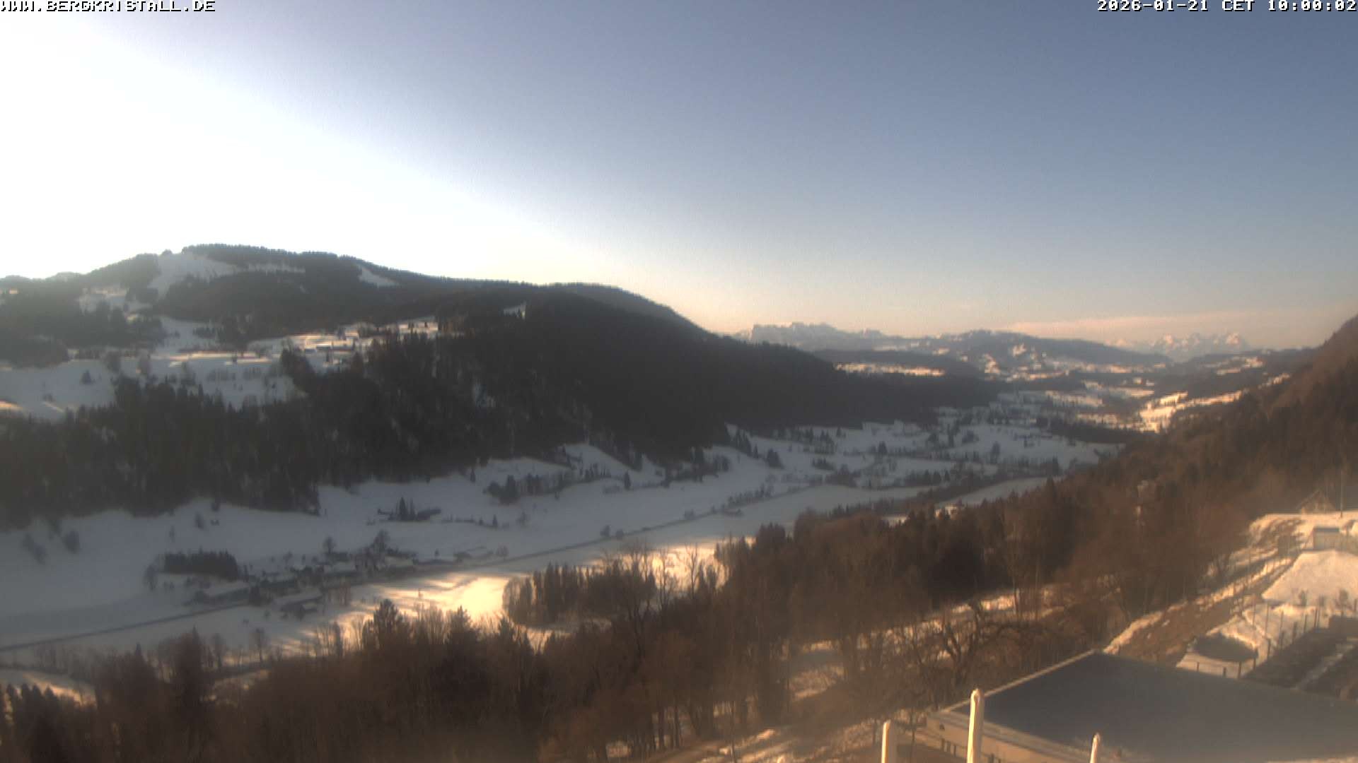 Archiv Foto Webcam Blick vom Hotel Bergkristall in Oberstaufen