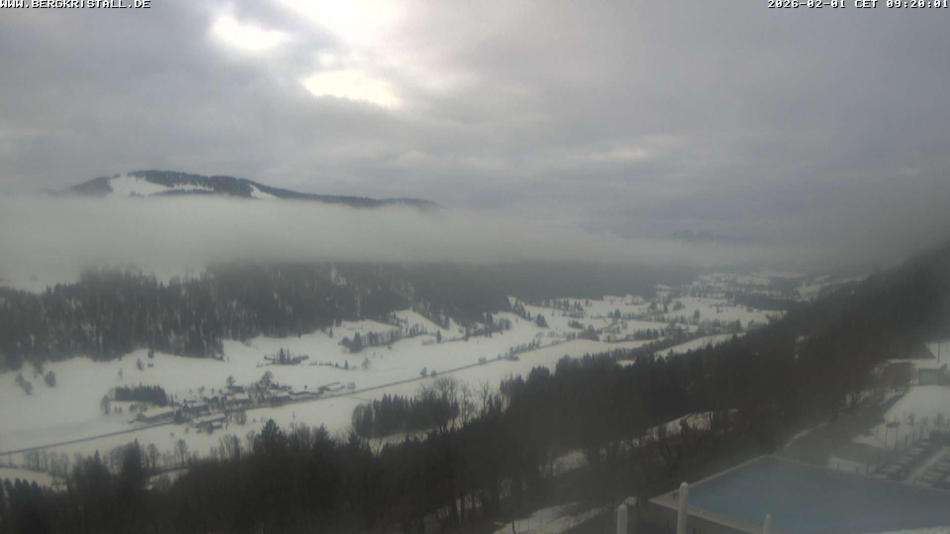 Archiv Foto Webcam Blick vom Hotel Bergkristall in Oberstaufen