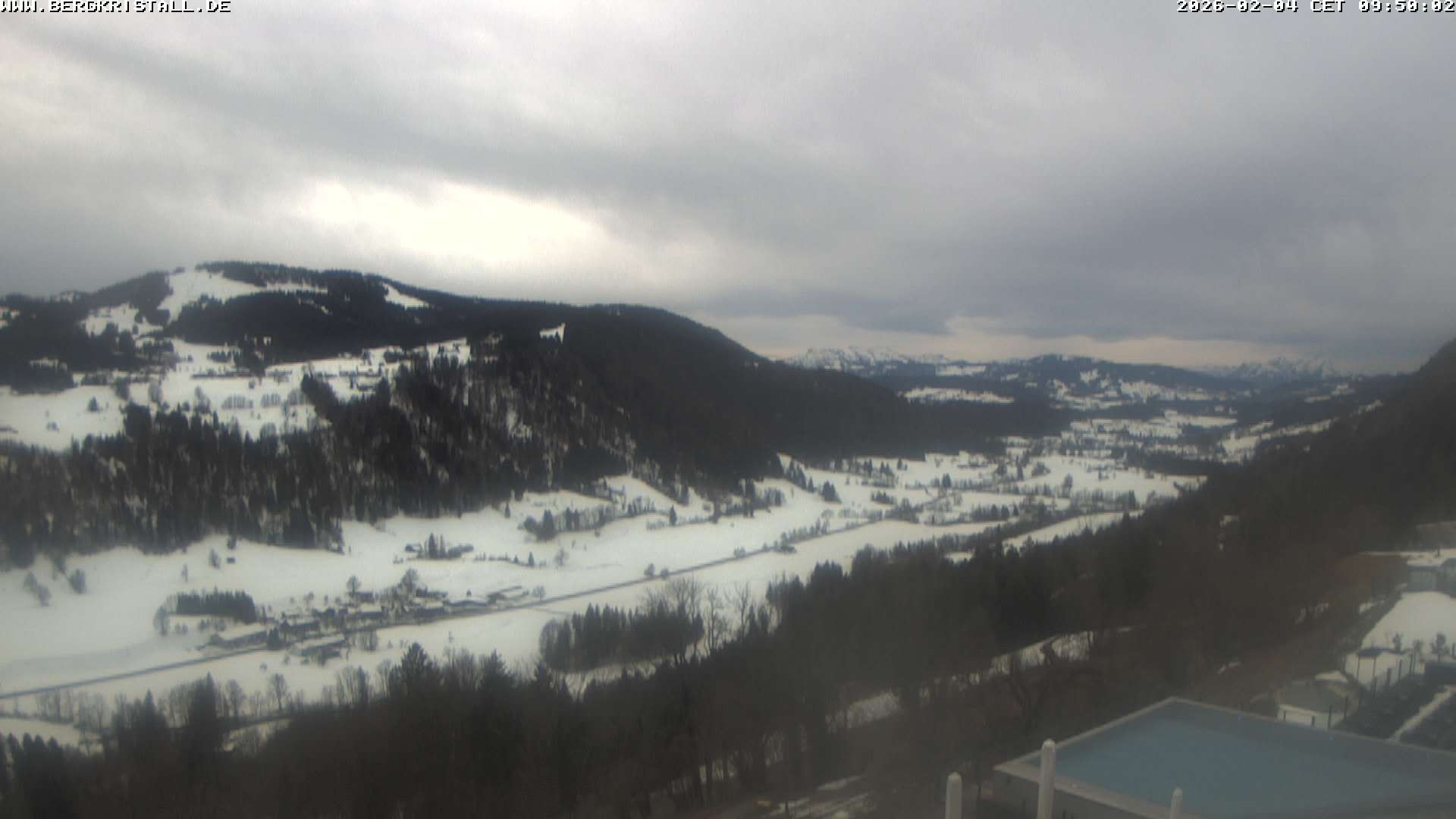 Archiv Foto Webcam Blick vom Hotel Bergkristall in Oberstaufen