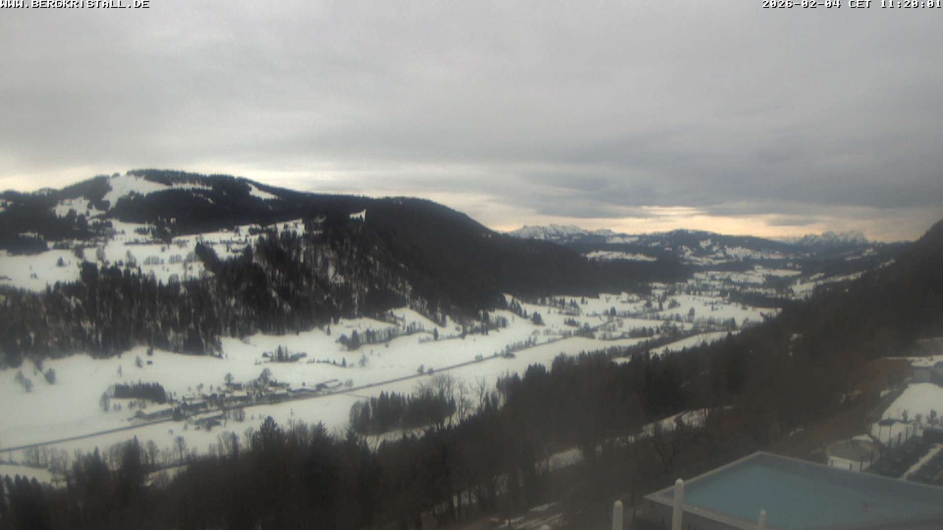 Archiv Foto Webcam Blick vom Hotel Bergkristall in Oberstaufen