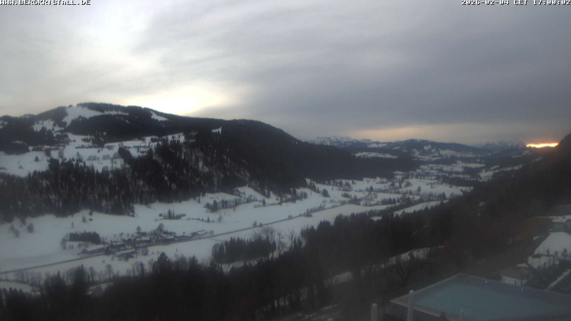 Archiv Foto Webcam Blick vom Hotel Bergkristall in Oberstaufen