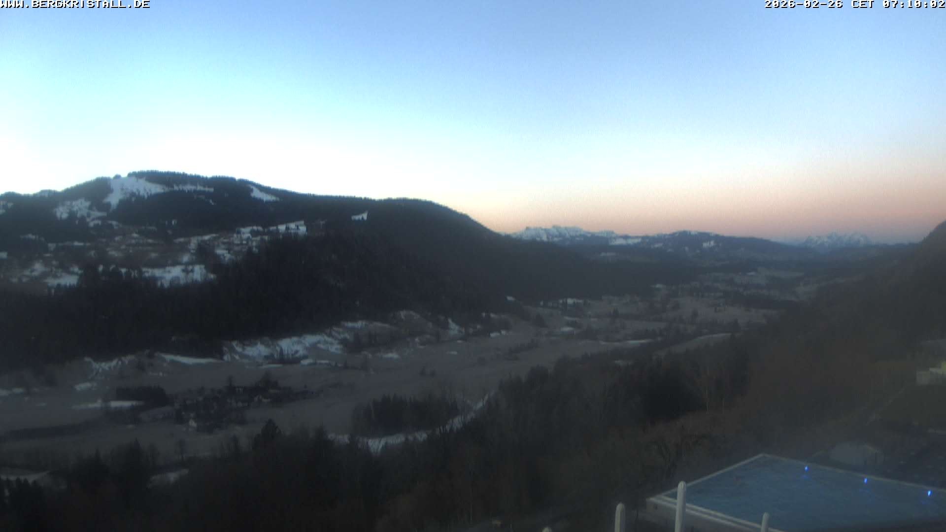 Archiv Foto Webcam Blick vom Hotel Bergkristall in Oberstaufen