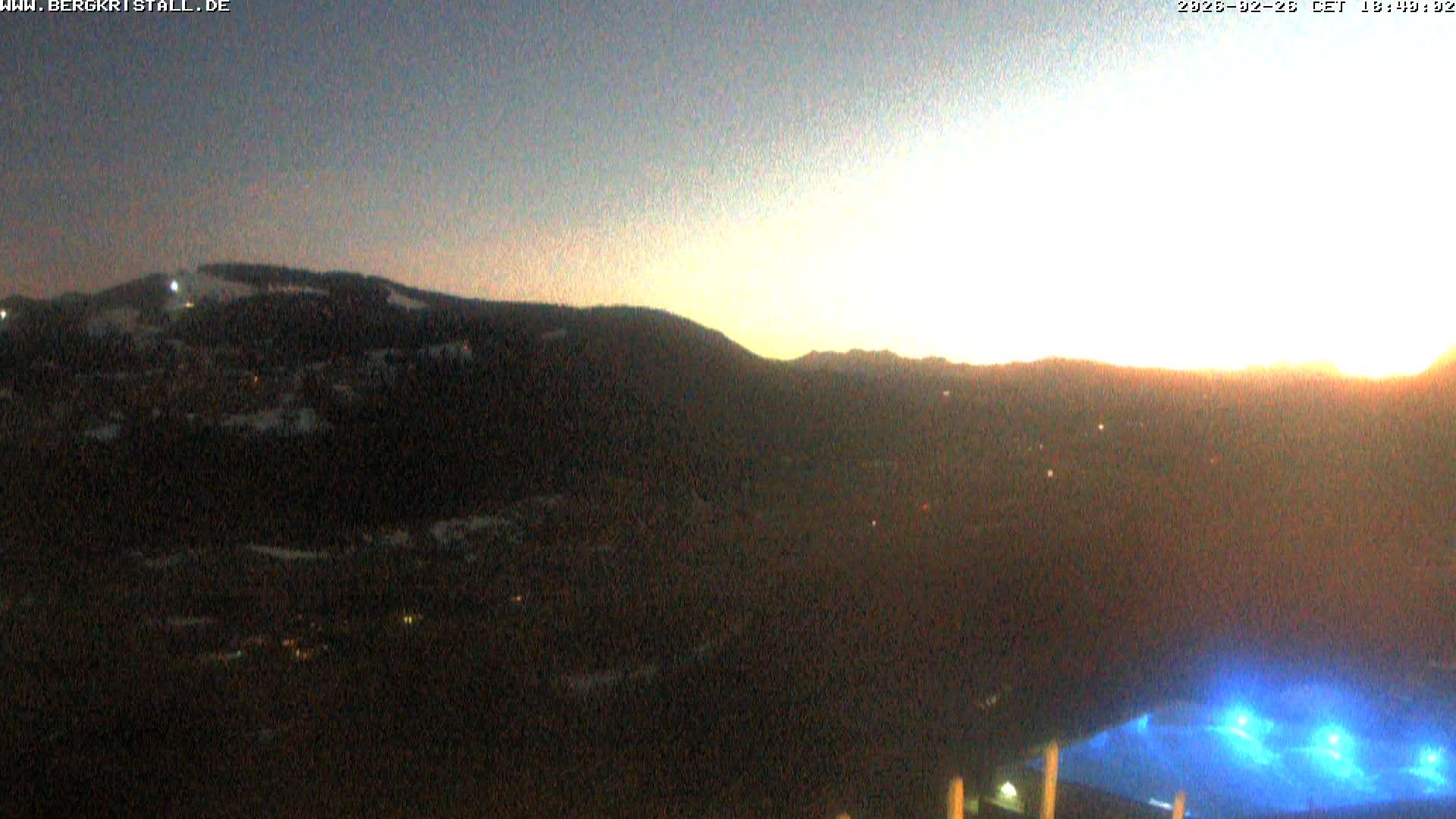 Archived image Webcam View of Hotel Bergkristall