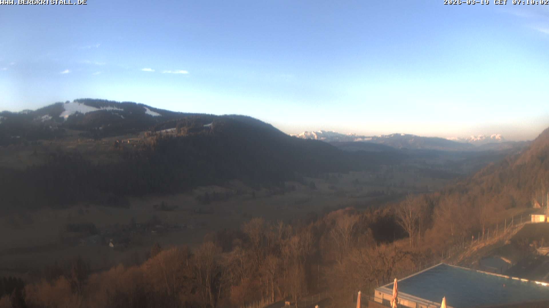 Archived image Webcam View of Hotel Bergkristall