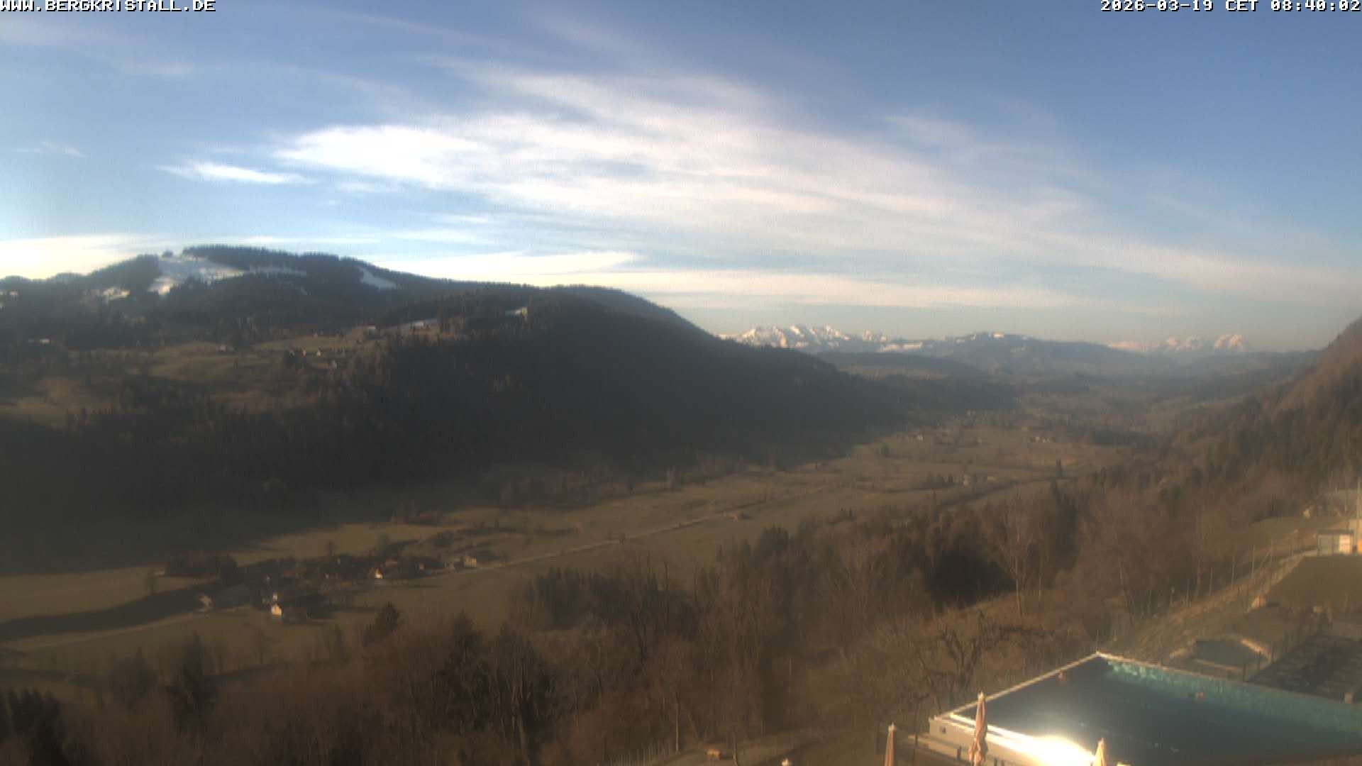 Archiv Foto Webcam Blick vom Hotel Bergkristall in Oberstaufen