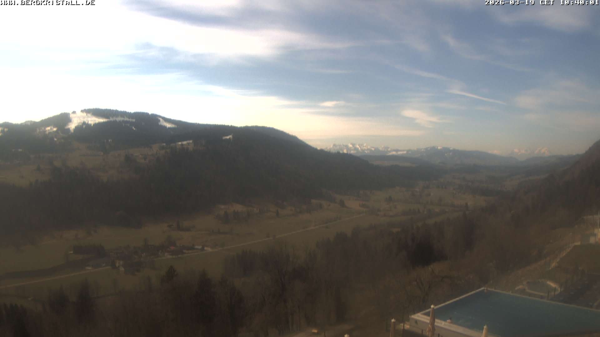 Archiv Foto Webcam Blick vom Hotel Bergkristall in Oberstaufen
