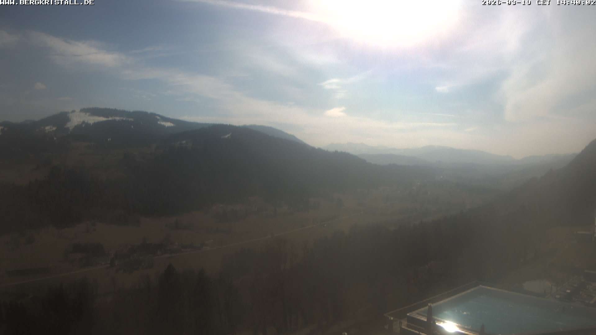 Archiv Foto Webcam Blick vom Hotel Bergkristall in Oberstaufen