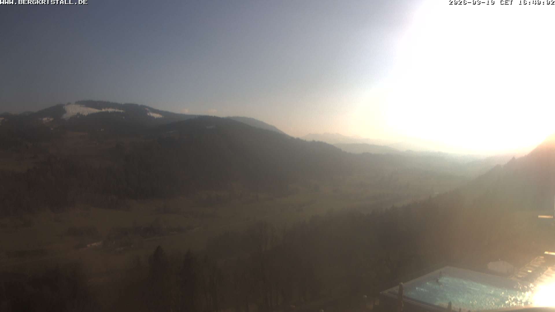 Archiv Foto Webcam Blick vom Hotel Bergkristall in Oberstaufen