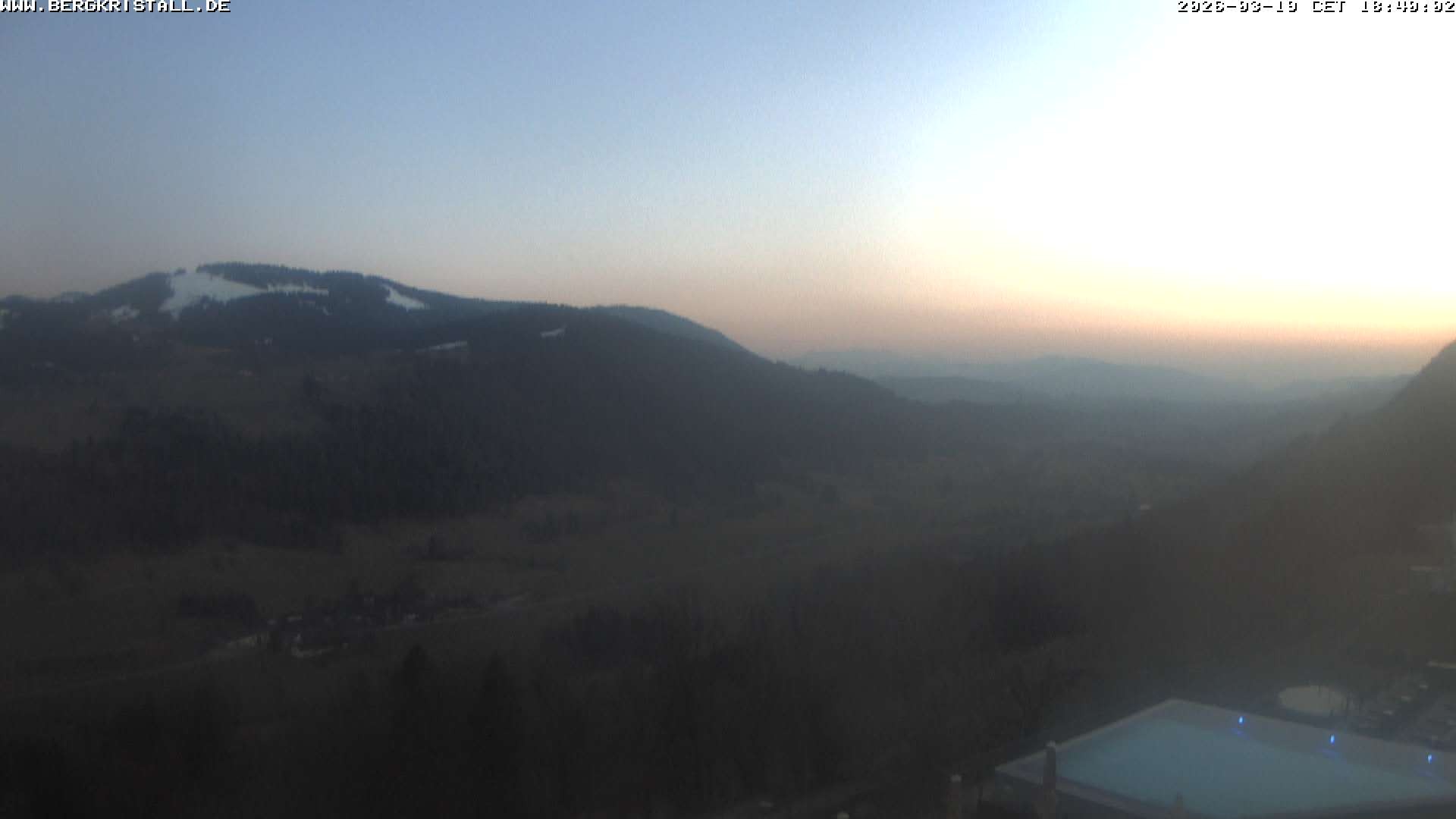 Archiv Foto Webcam Blick vom Hotel Bergkristall in Oberstaufen