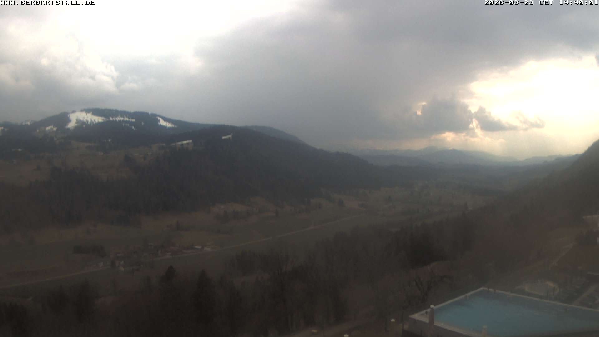 Archiv Foto Webcam Blick vom Hotel Bergkristall in Oberstaufen