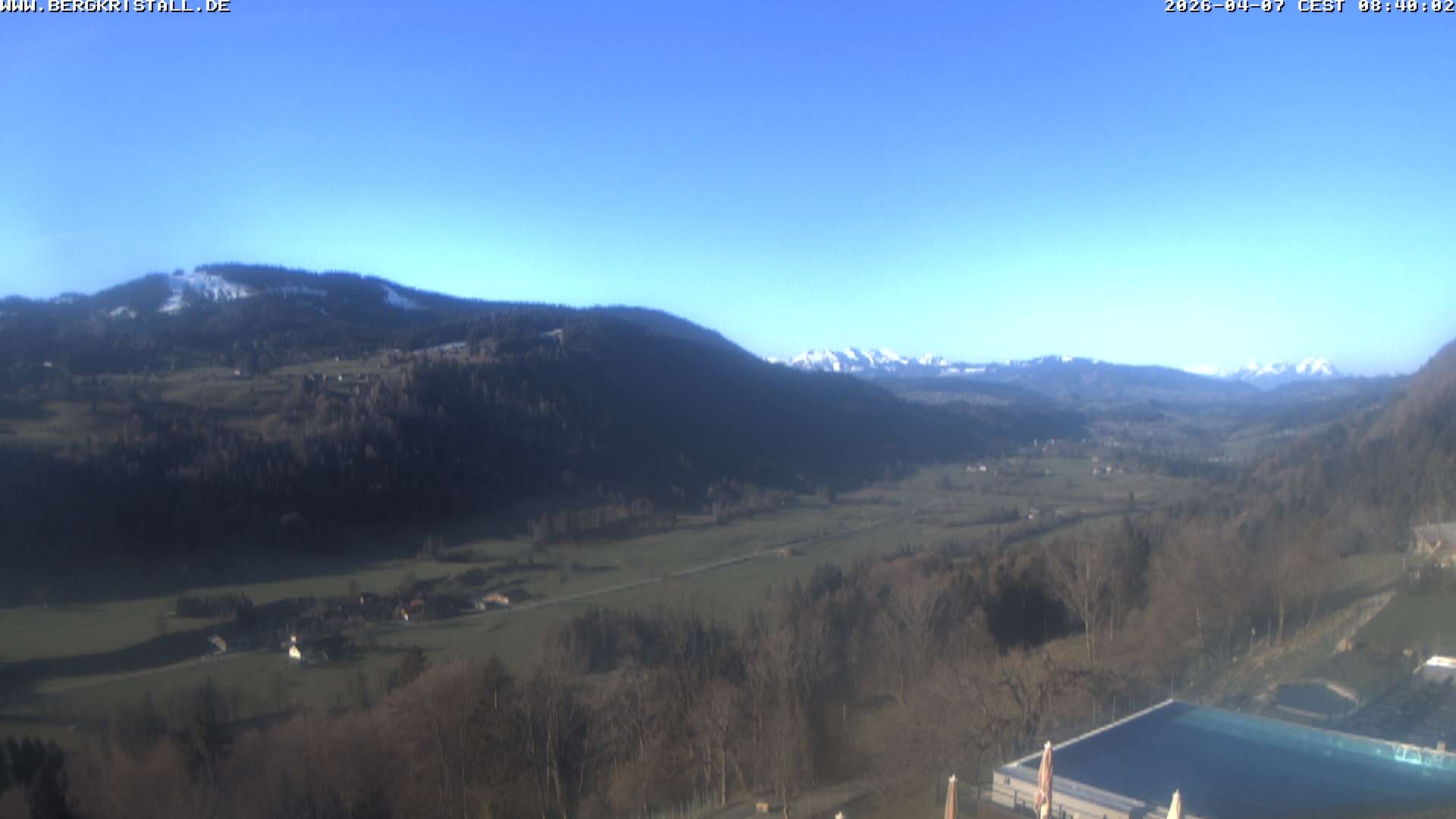 Archived image Webcam View of Hotel Bergkristall