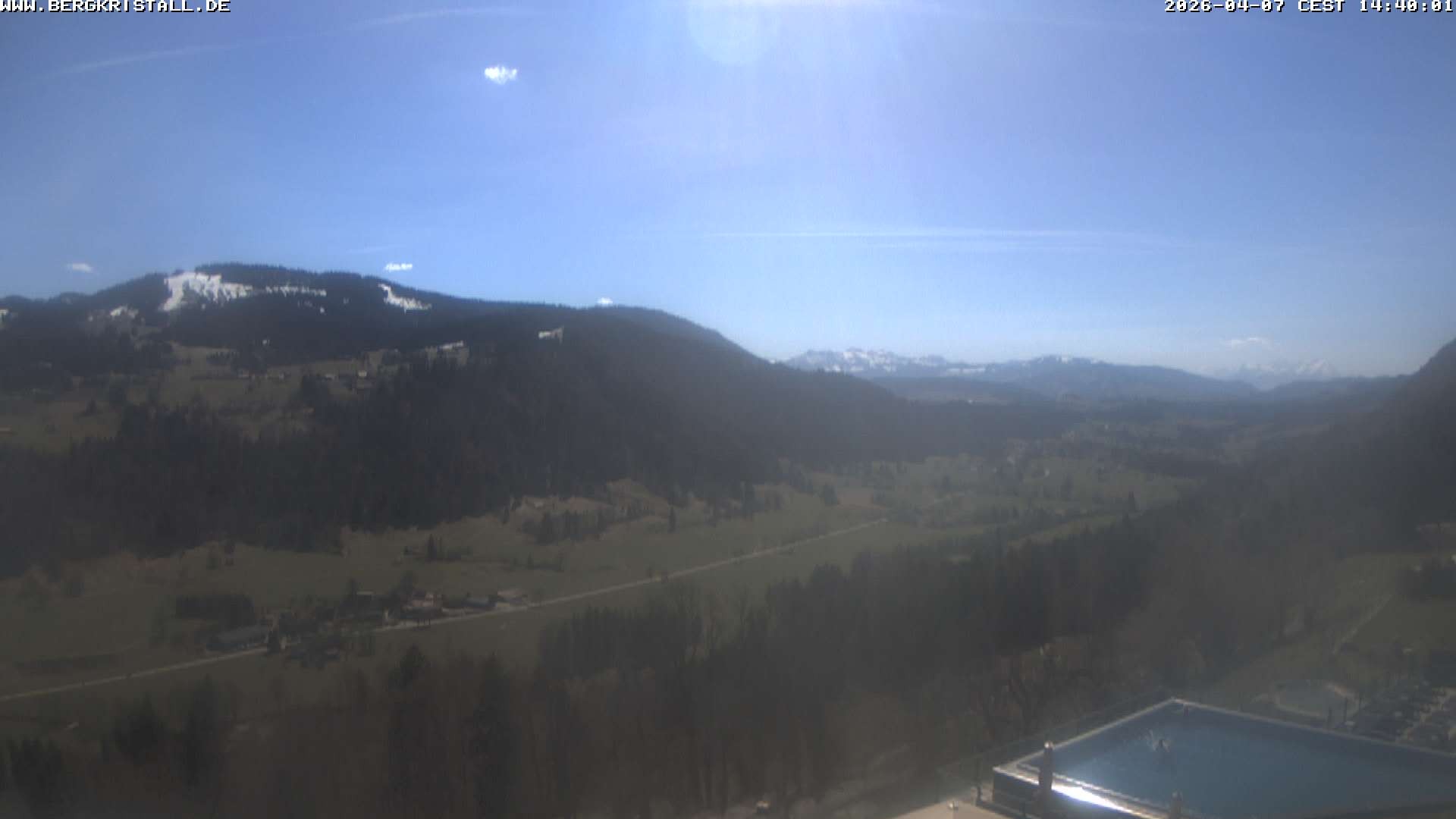 Archived image Webcam View of Hotel Bergkristall
