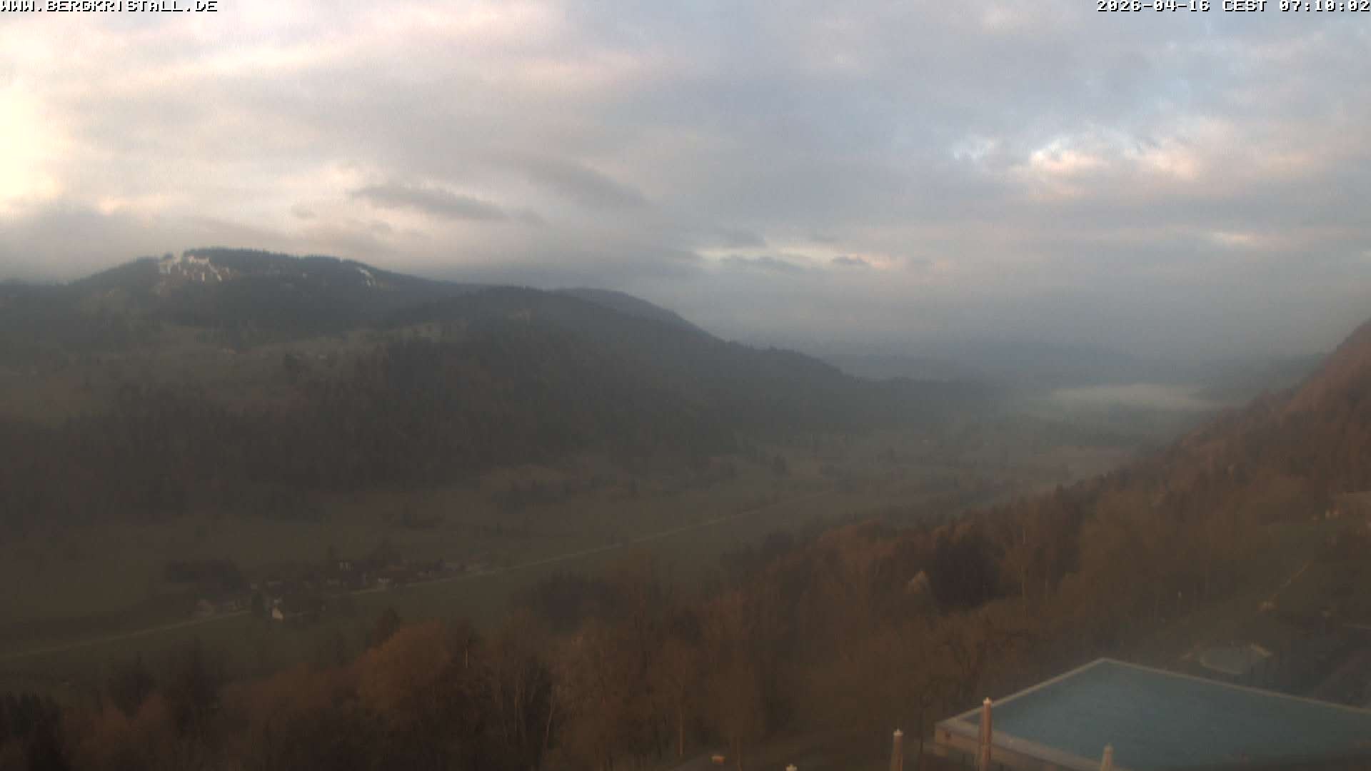 Archiv Foto Webcam Blick vom Hotel Bergkristall in Oberstaufen