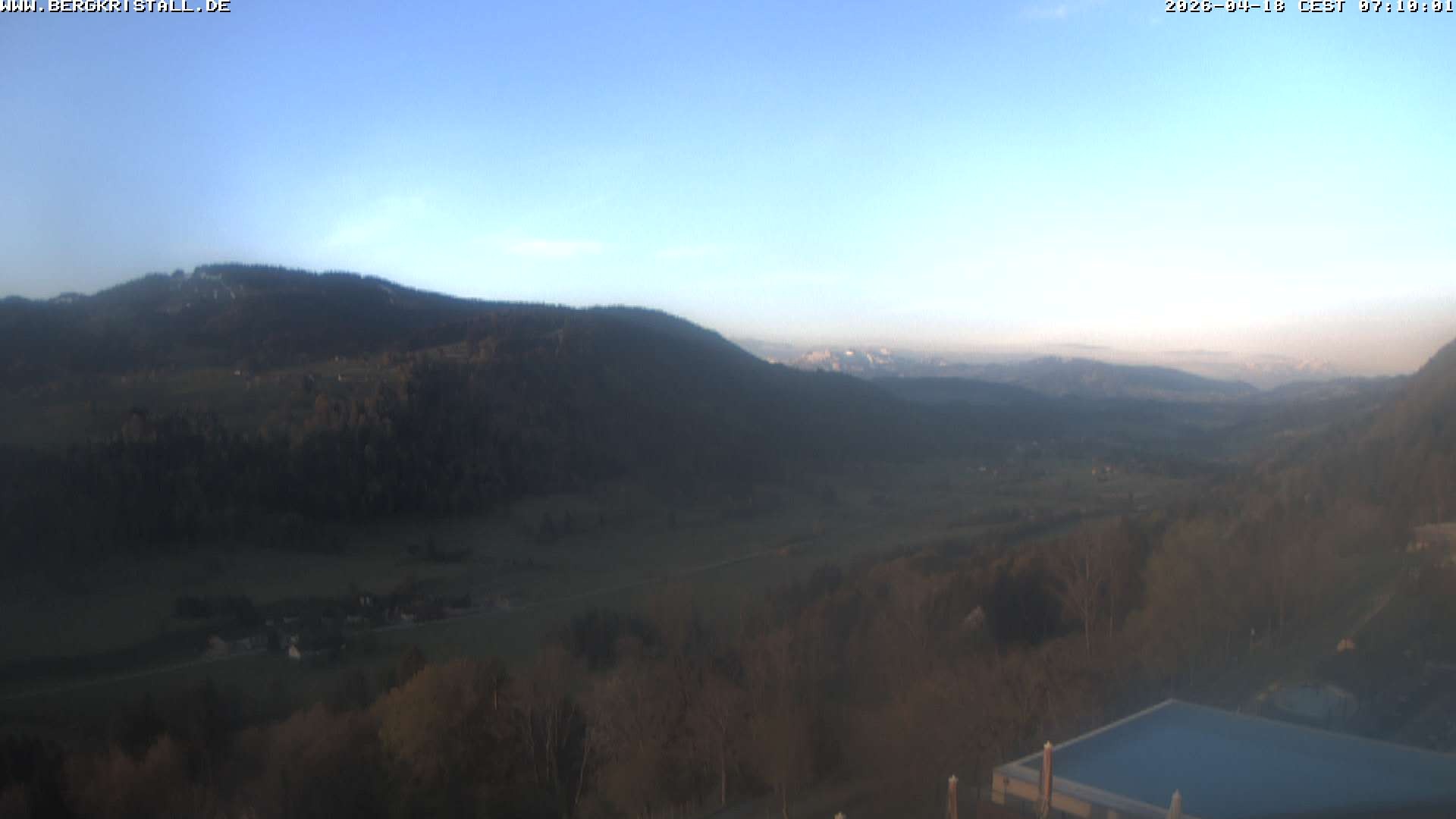 Archiv Foto Webcam Blick vom Hotel Bergkristall in Oberstaufen