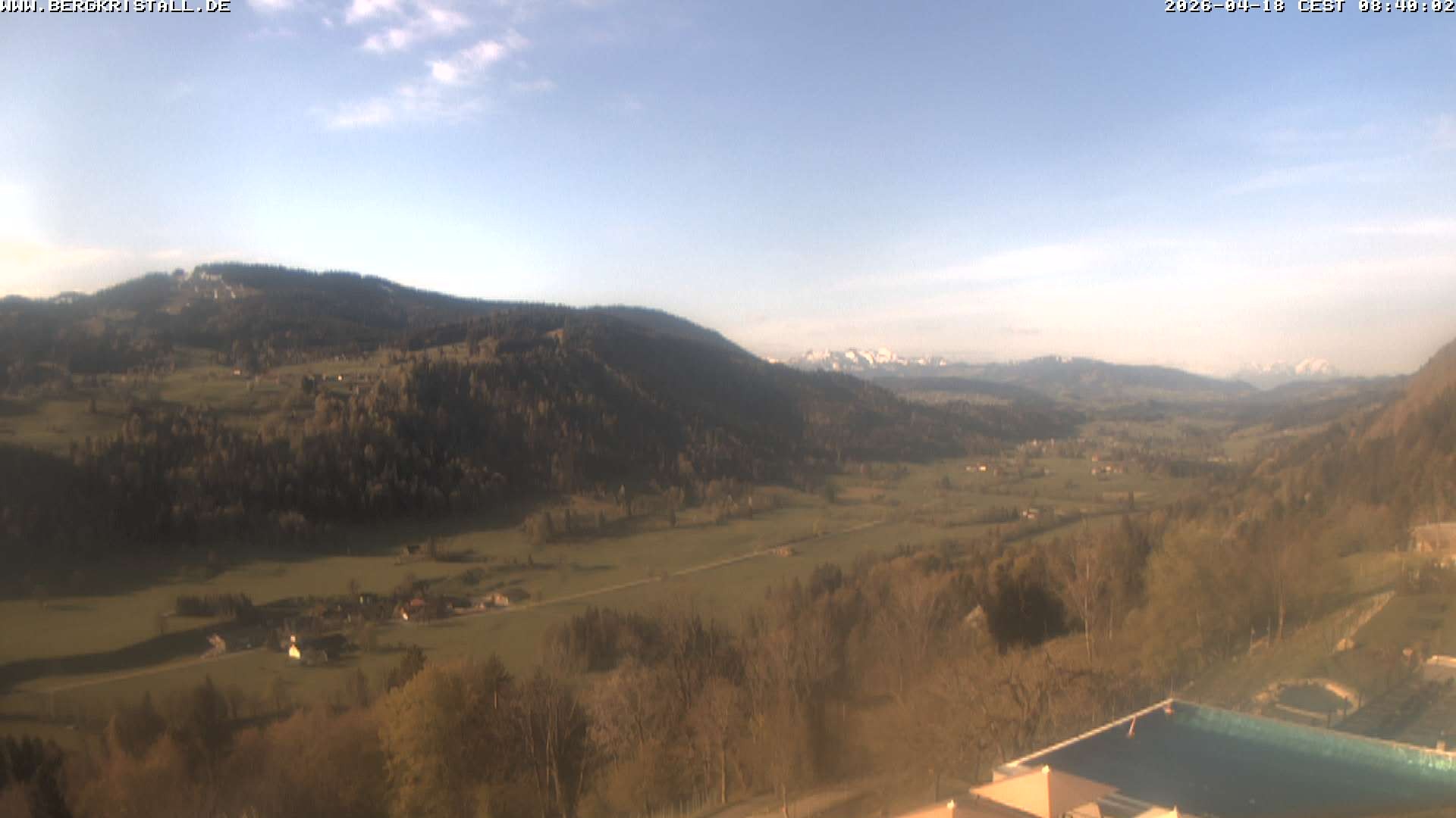 Archiv Foto Webcam Blick vom Hotel Bergkristall in Oberstaufen
