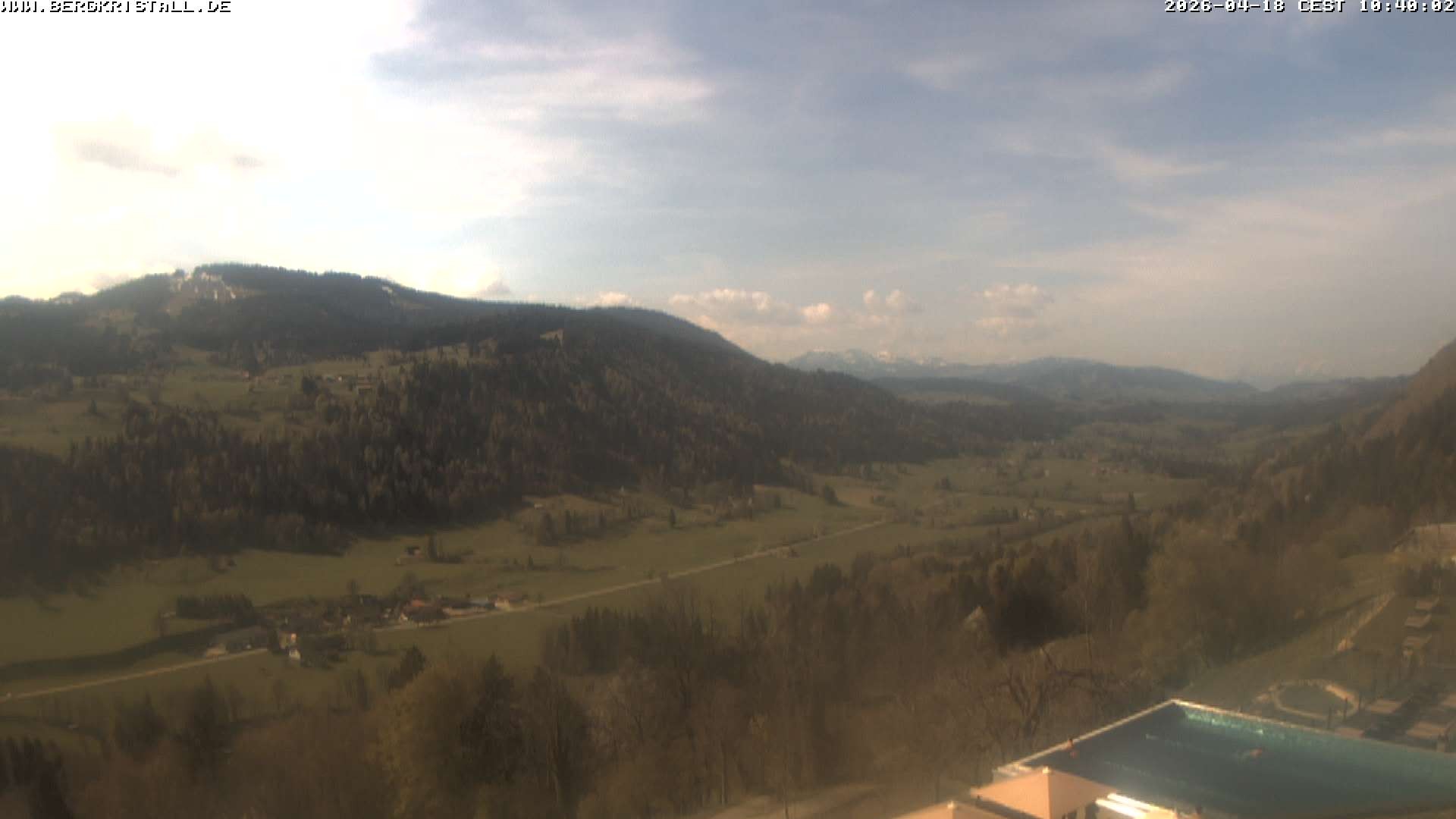 Archiv Foto Webcam Blick vom Hotel Bergkristall in Oberstaufen