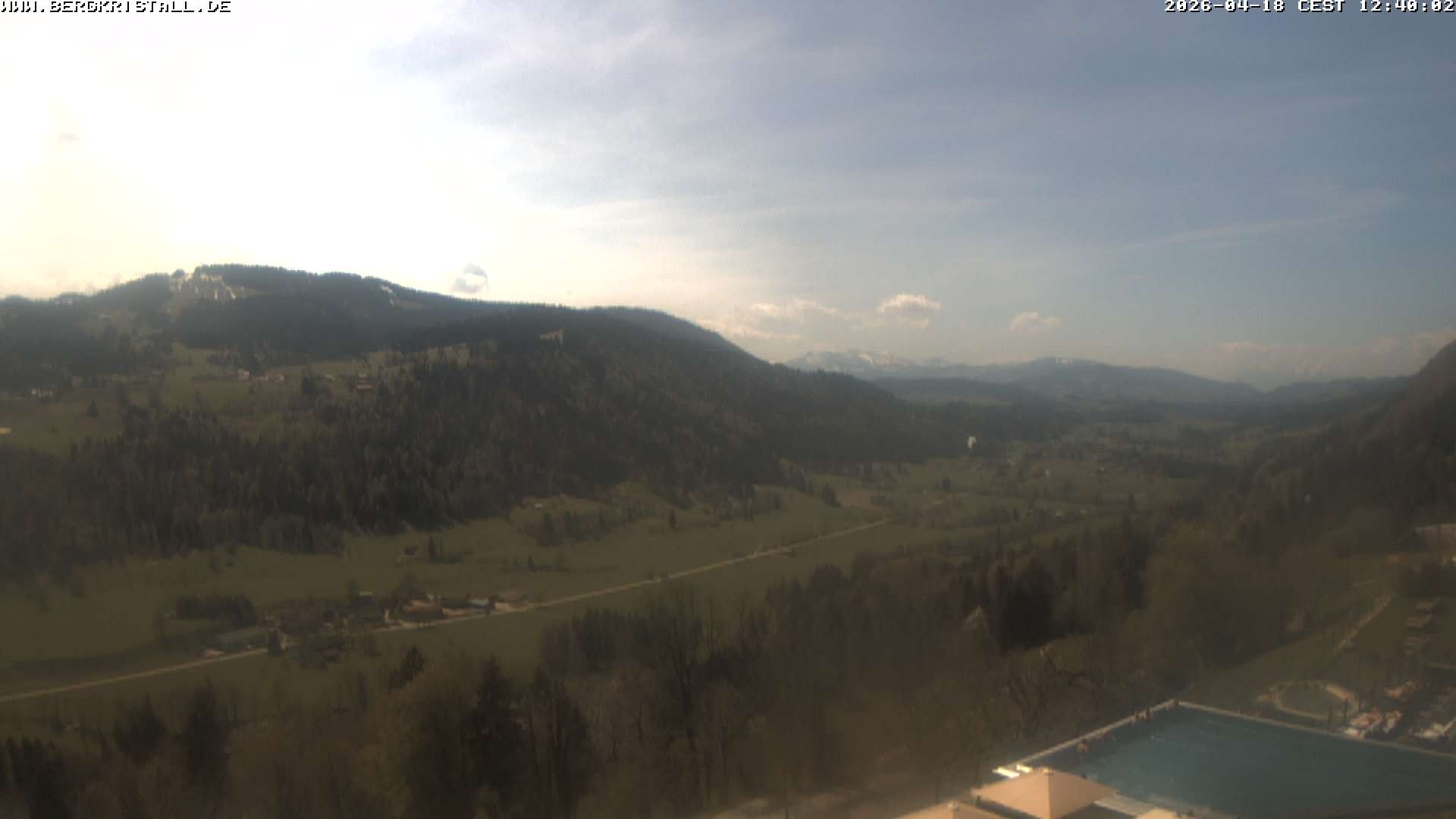 Archiv Foto Webcam Blick vom Hotel Bergkristall in Oberstaufen