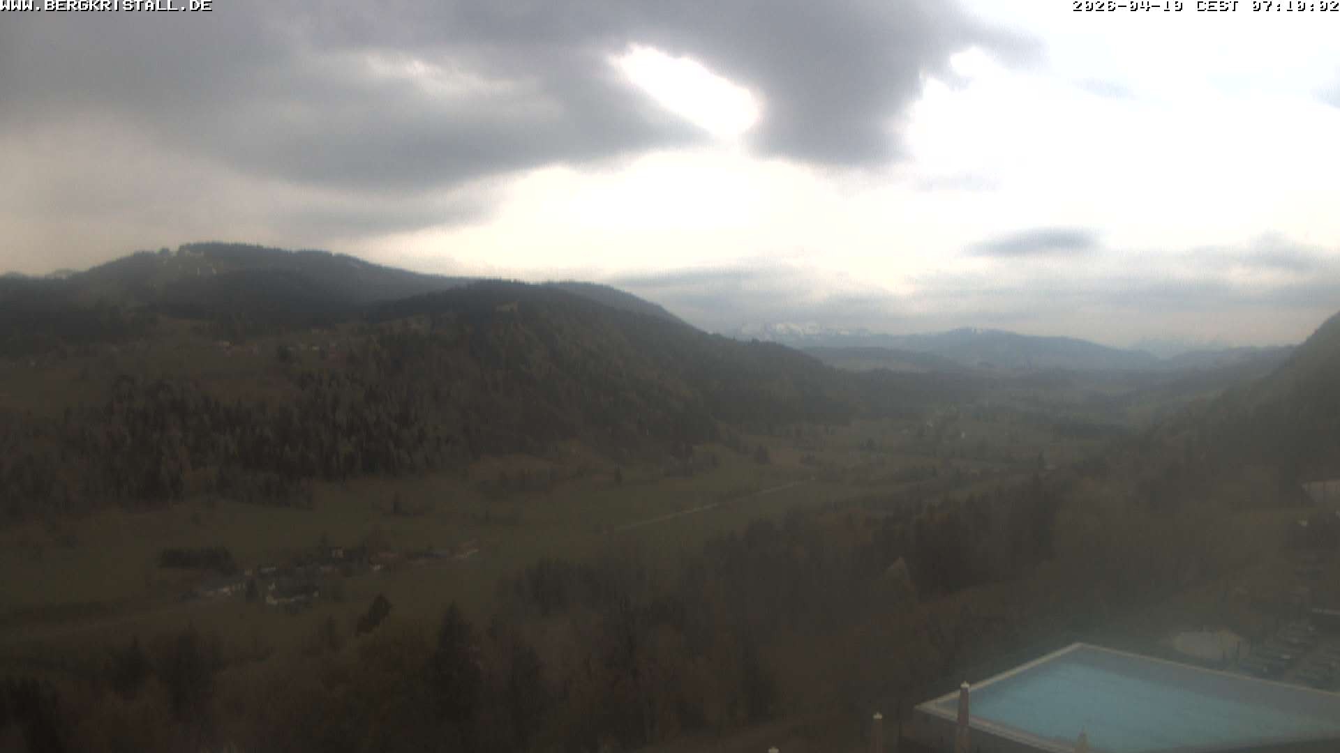 Archiv Foto Webcam Blick vom Hotel Bergkristall in Oberstaufen