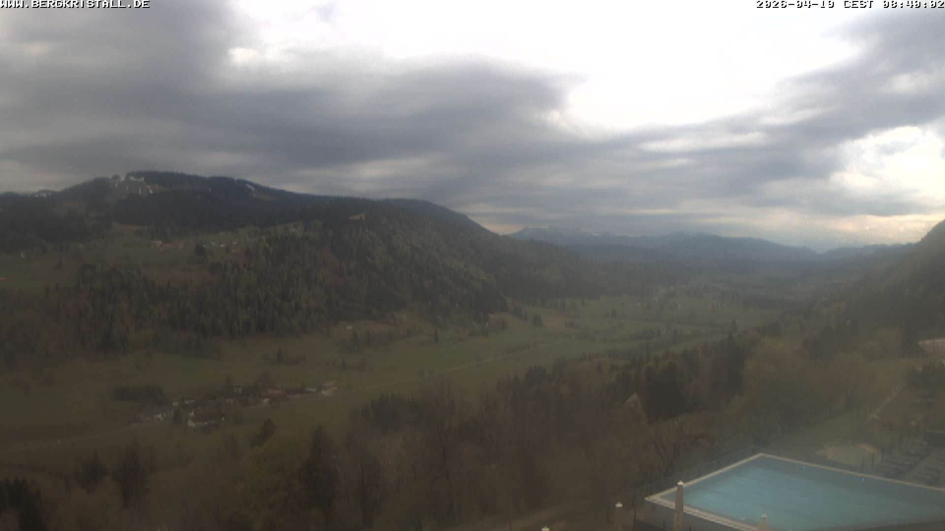 Archiv Foto Webcam Blick vom Hotel Bergkristall in Oberstaufen