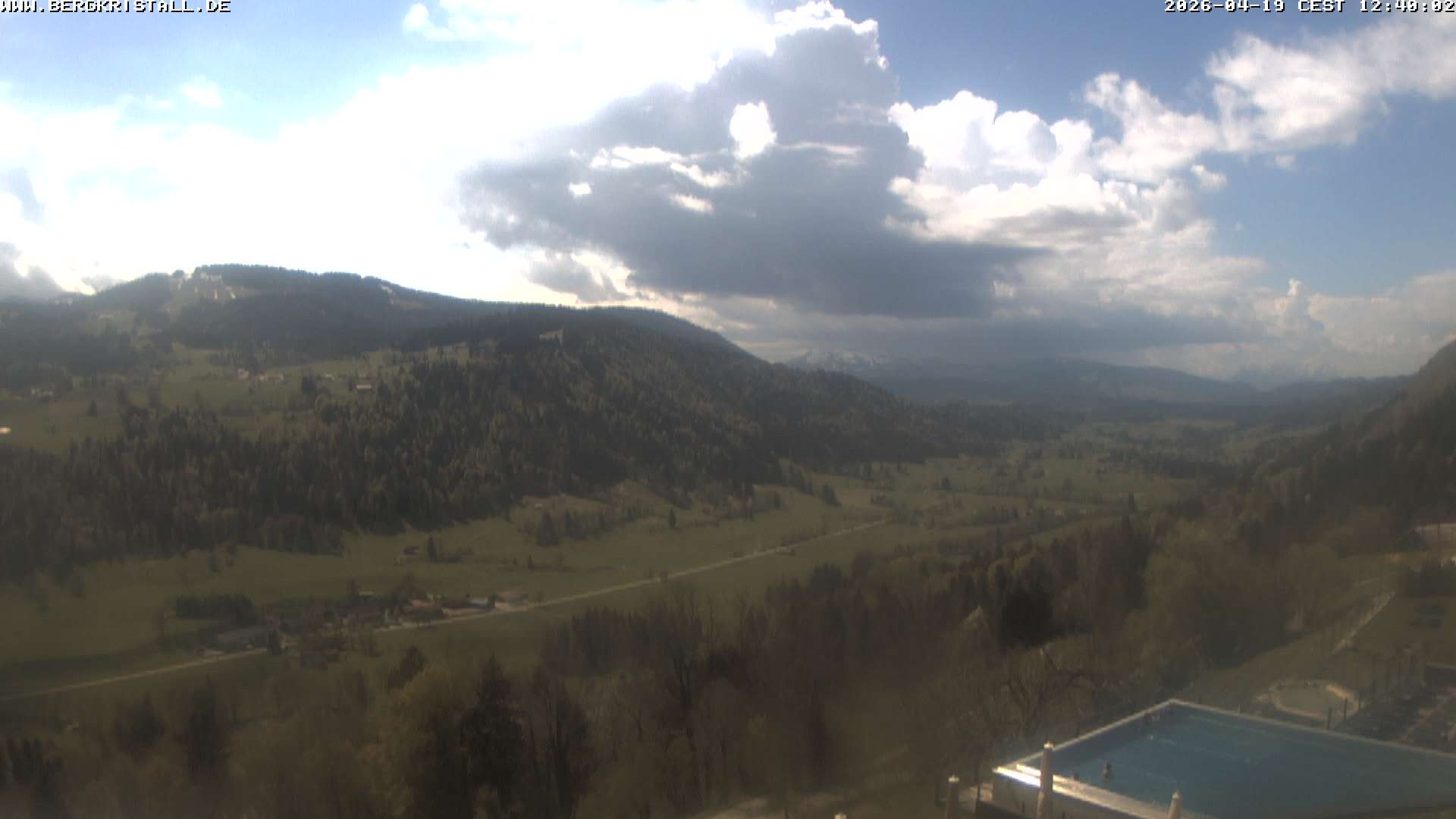 Archiv Foto Webcam Blick vom Hotel Bergkristall in Oberstaufen
