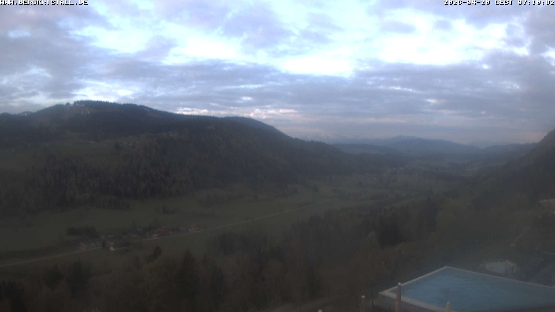 Archiv Foto Webcam Blick vom Hotel Bergkristall in Oberstaufen