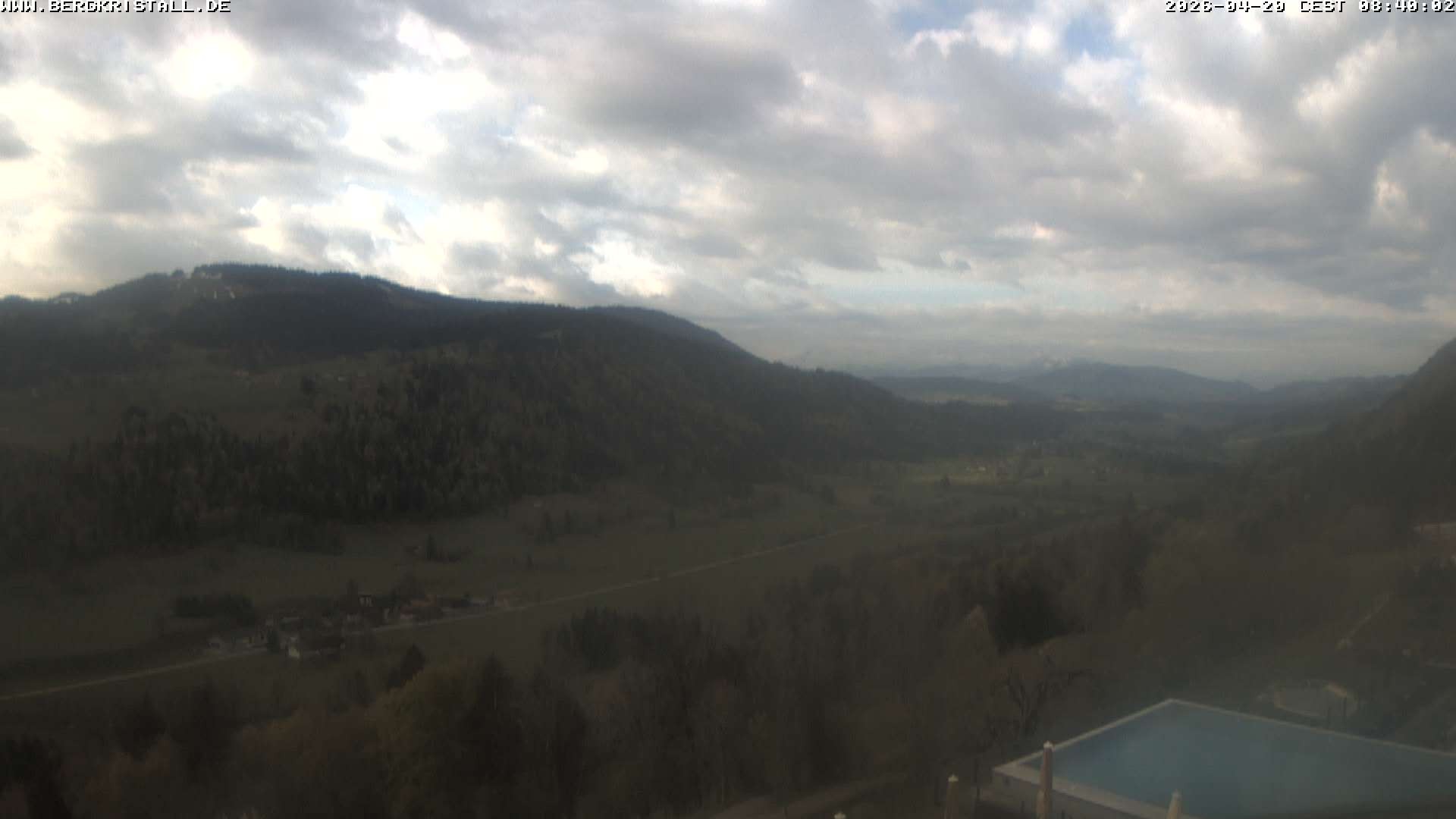 Archiv Foto Webcam Blick vom Hotel Bergkristall in Oberstaufen