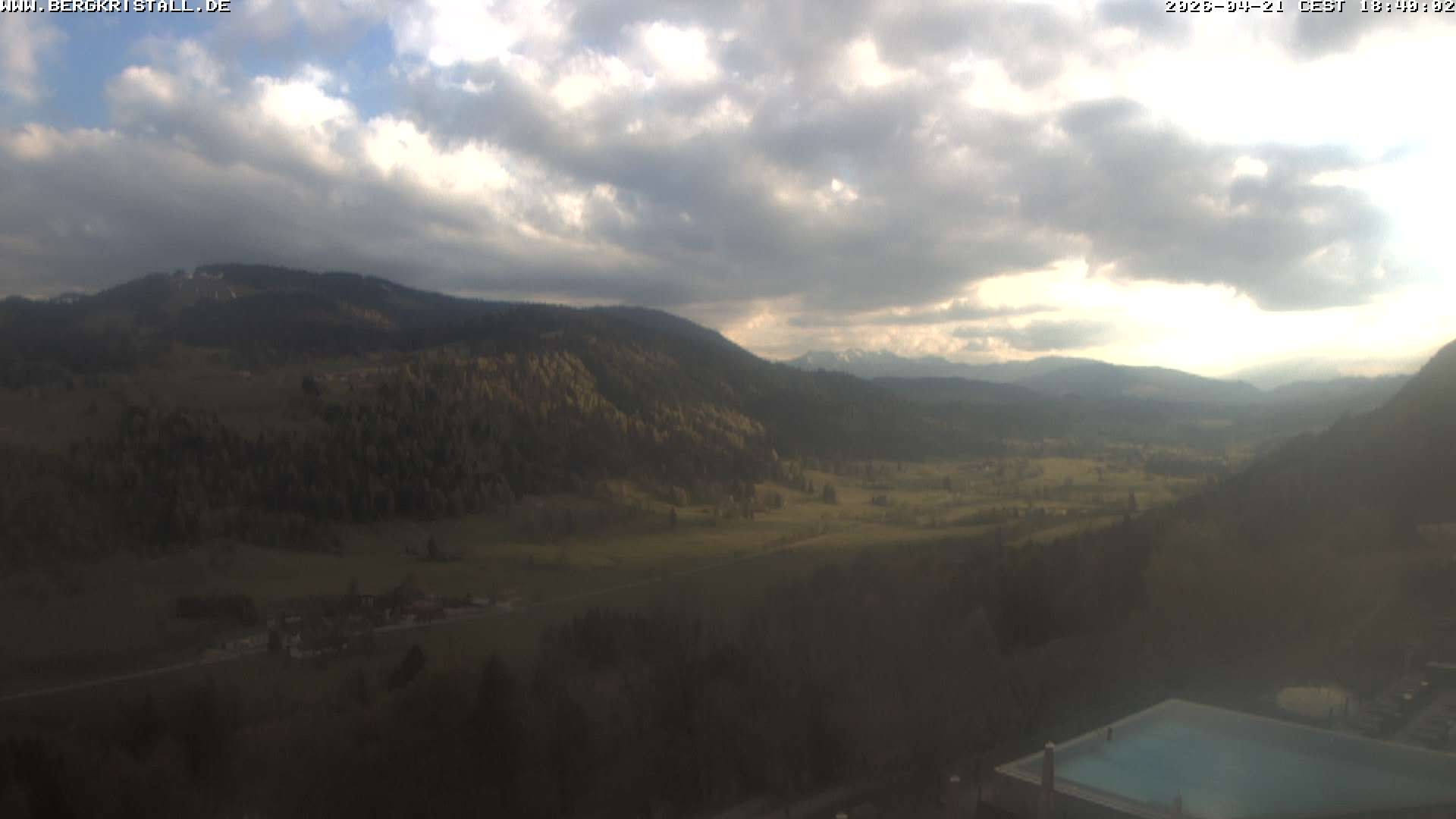 Archiv Foto Webcam Blick vom Hotel Bergkristall in Oberstaufen