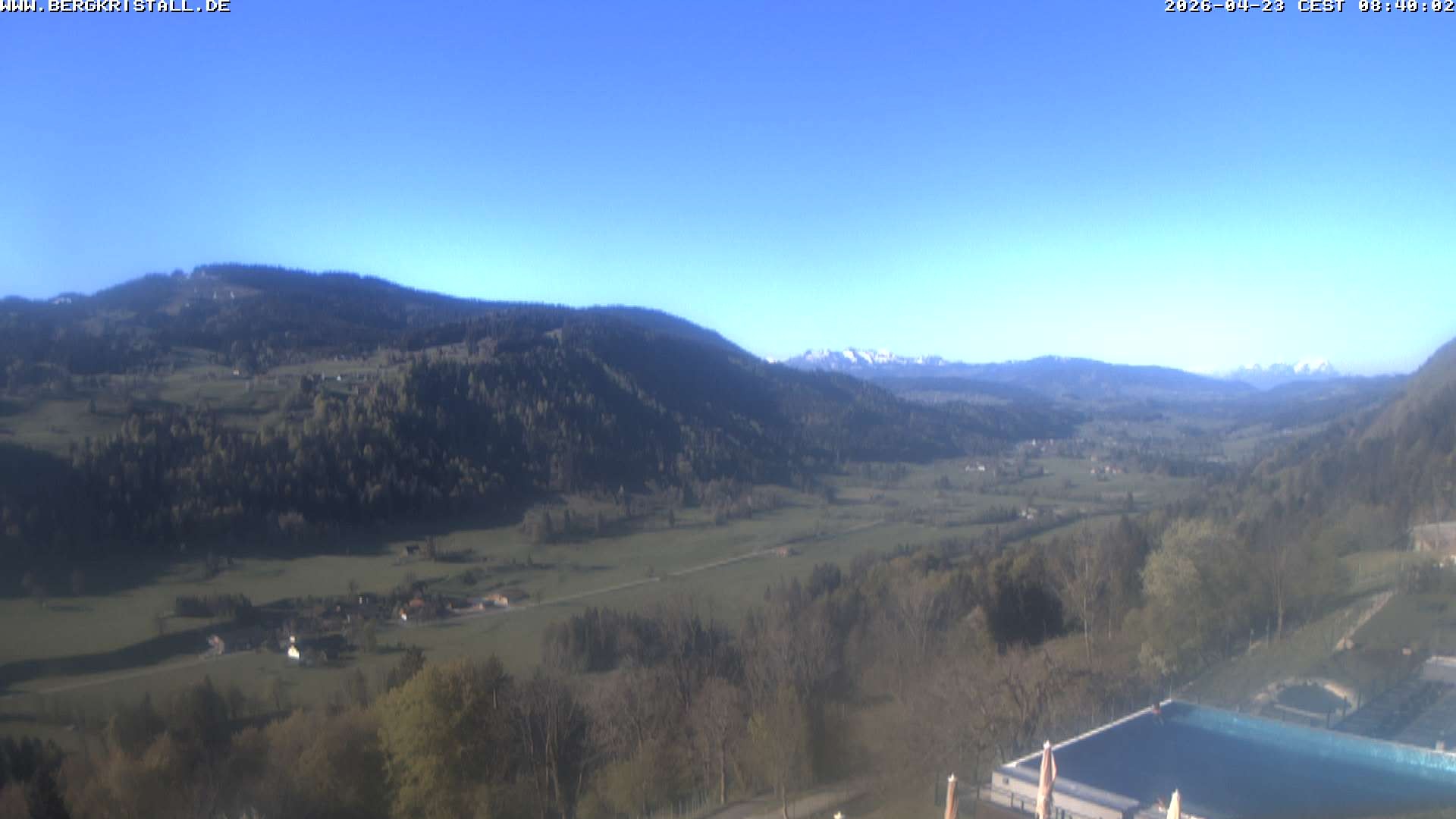 Archiv Foto Webcam Blick vom Hotel Bergkristall in Oberstaufen