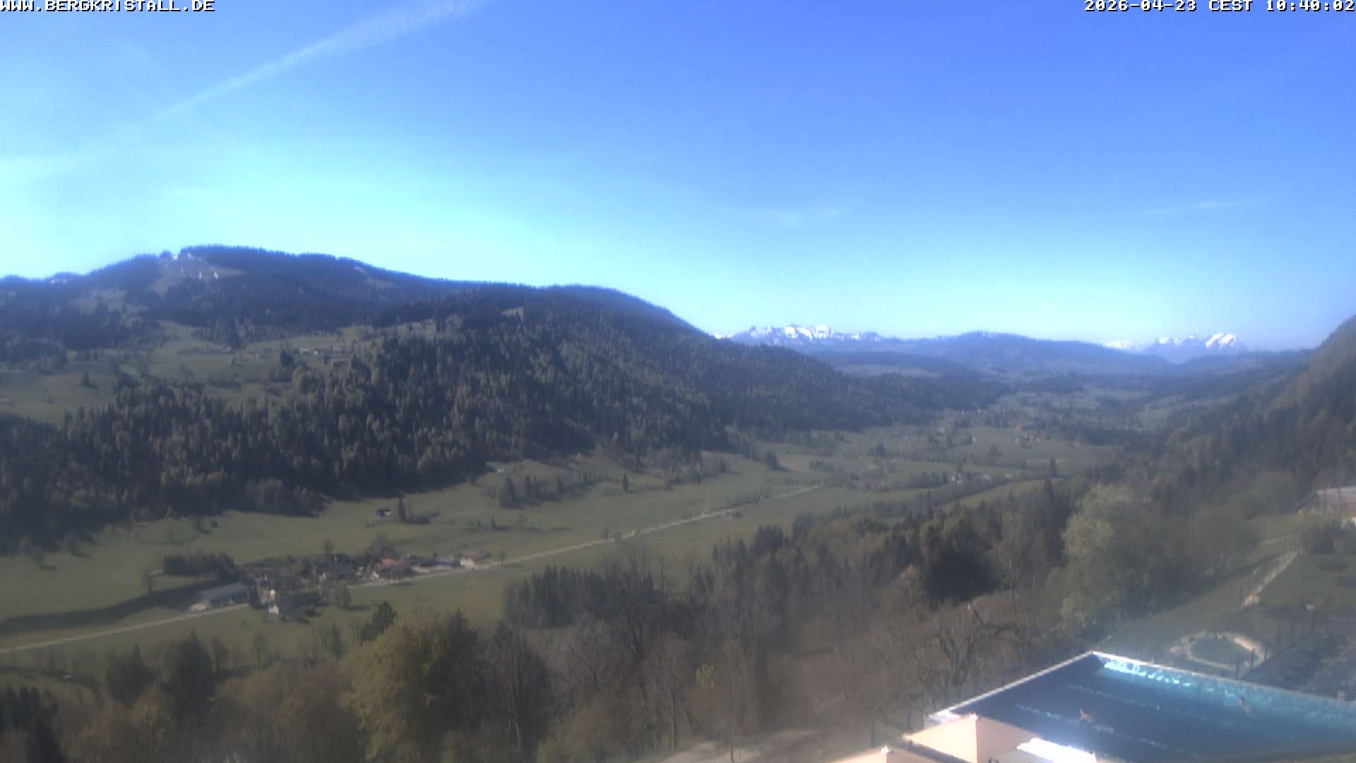 Archiv Foto Webcam Blick vom Hotel Bergkristall in Oberstaufen