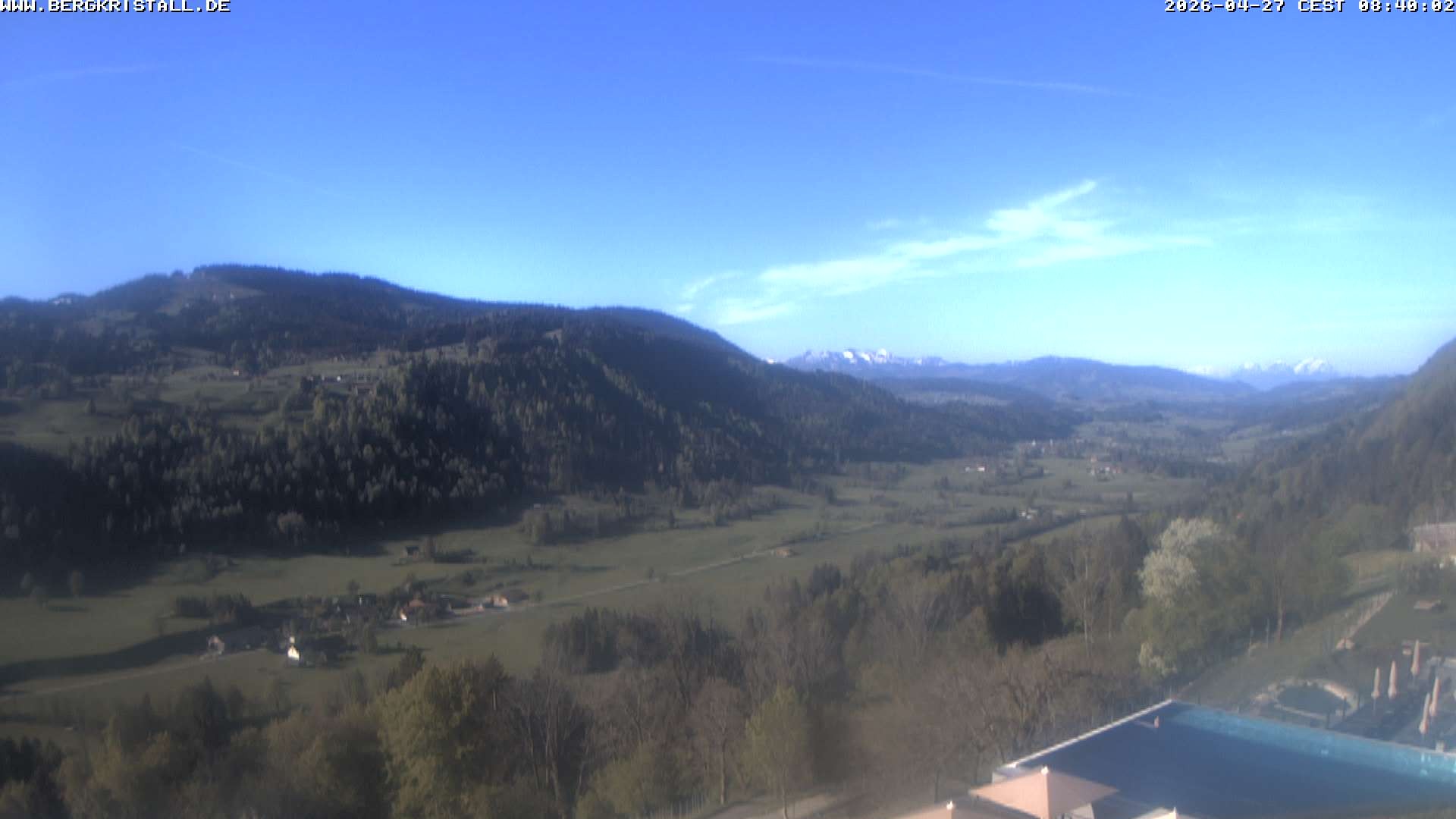 Archiv Foto Webcam Blick vom Hotel Bergkristall in Oberstaufen