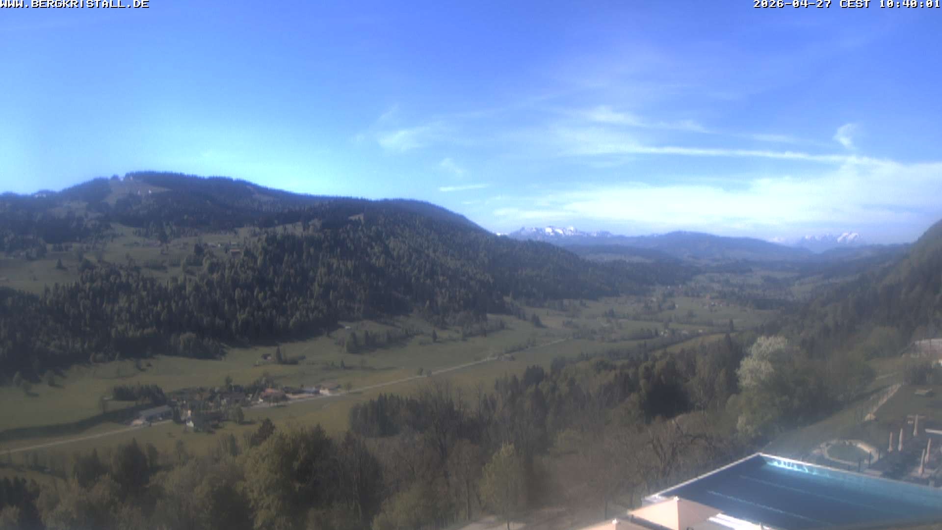 Archiv Foto Webcam Blick vom Hotel Bergkristall in Oberstaufen