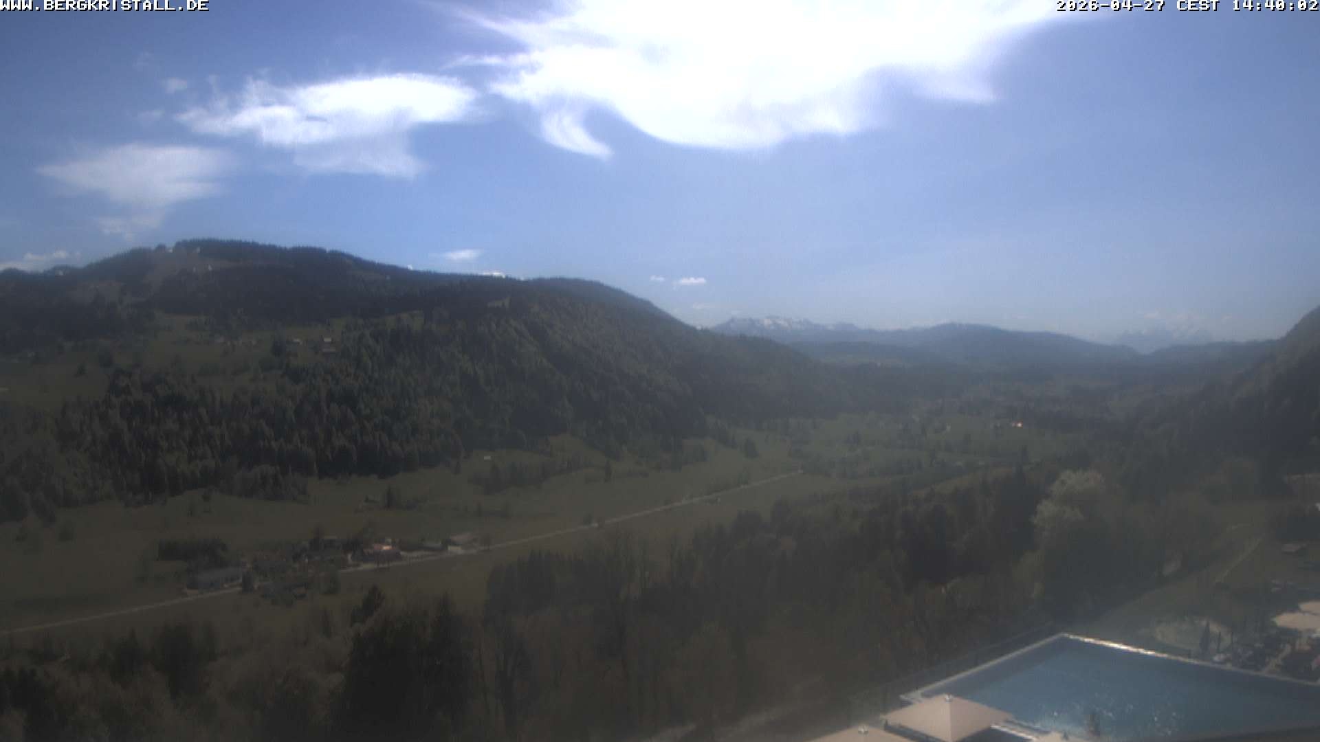 Archiv Foto Webcam Blick vom Hotel Bergkristall in Oberstaufen