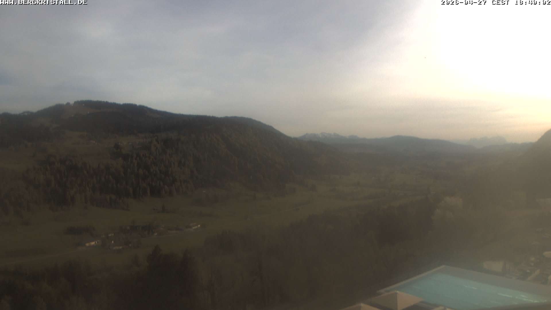 Archiv Foto Webcam Blick vom Hotel Bergkristall in Oberstaufen