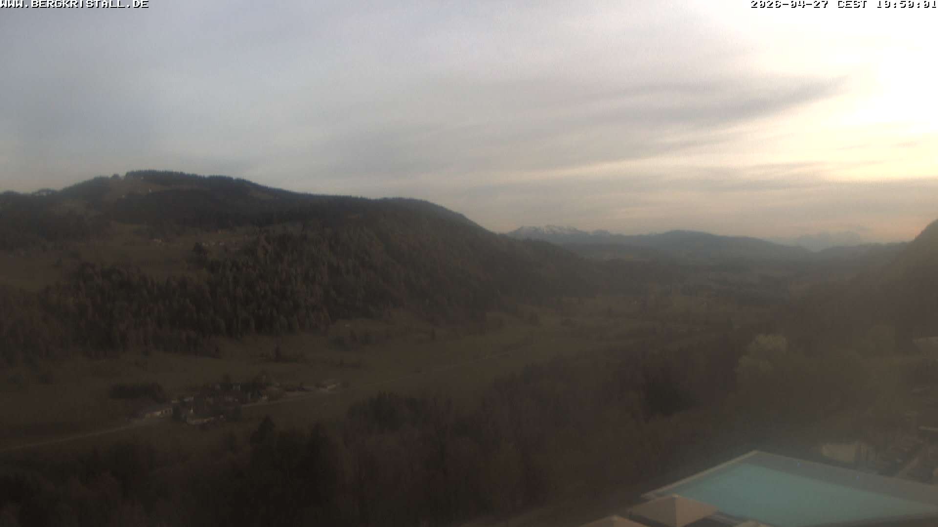 Archiv Foto Webcam Blick vom Hotel Bergkristall in Oberstaufen