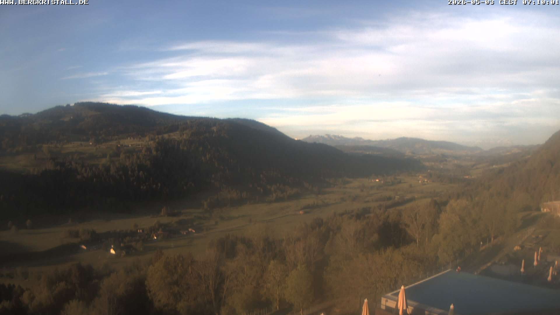 Archiv Foto Webcam Blick vom Hotel Bergkristall in Oberstaufen