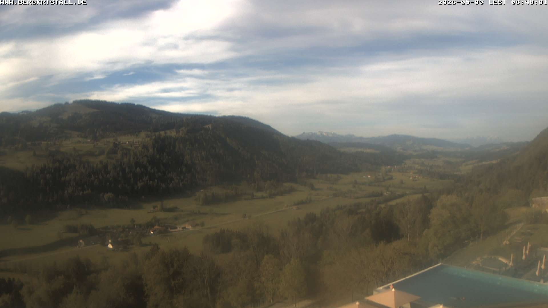 Archiv Foto Webcam Blick vom Hotel Bergkristall in Oberstaufen