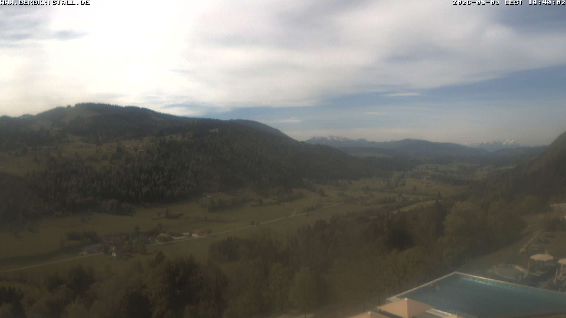 Archiv Foto Webcam Blick vom Hotel Bergkristall in Oberstaufen