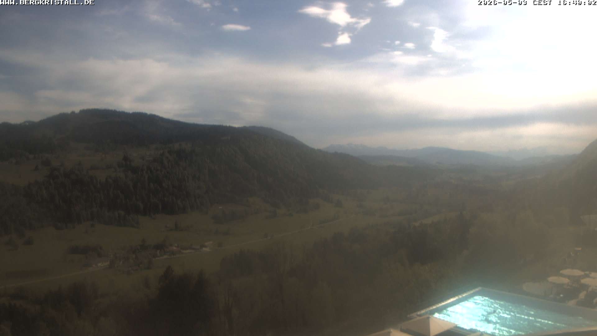 Archiv Foto Webcam Blick vom Hotel Bergkristall in Oberstaufen
