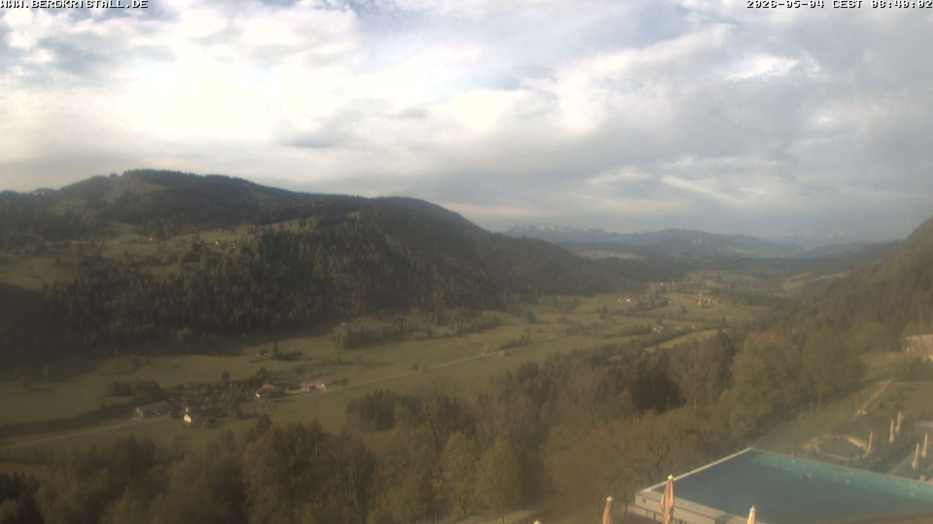 Archiv Foto Webcam Blick vom Hotel Bergkristall in Oberstaufen