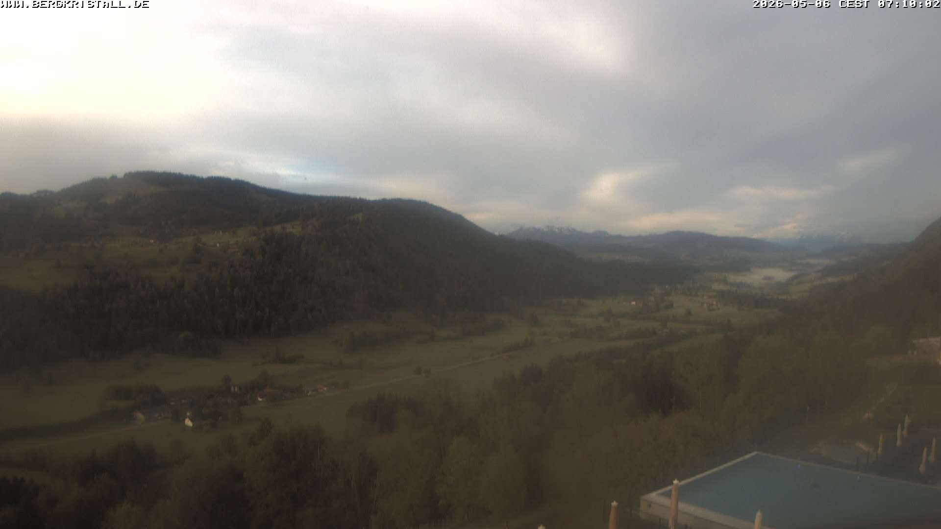 Archiv Foto Webcam Blick vom Hotel Bergkristall in Oberstaufen