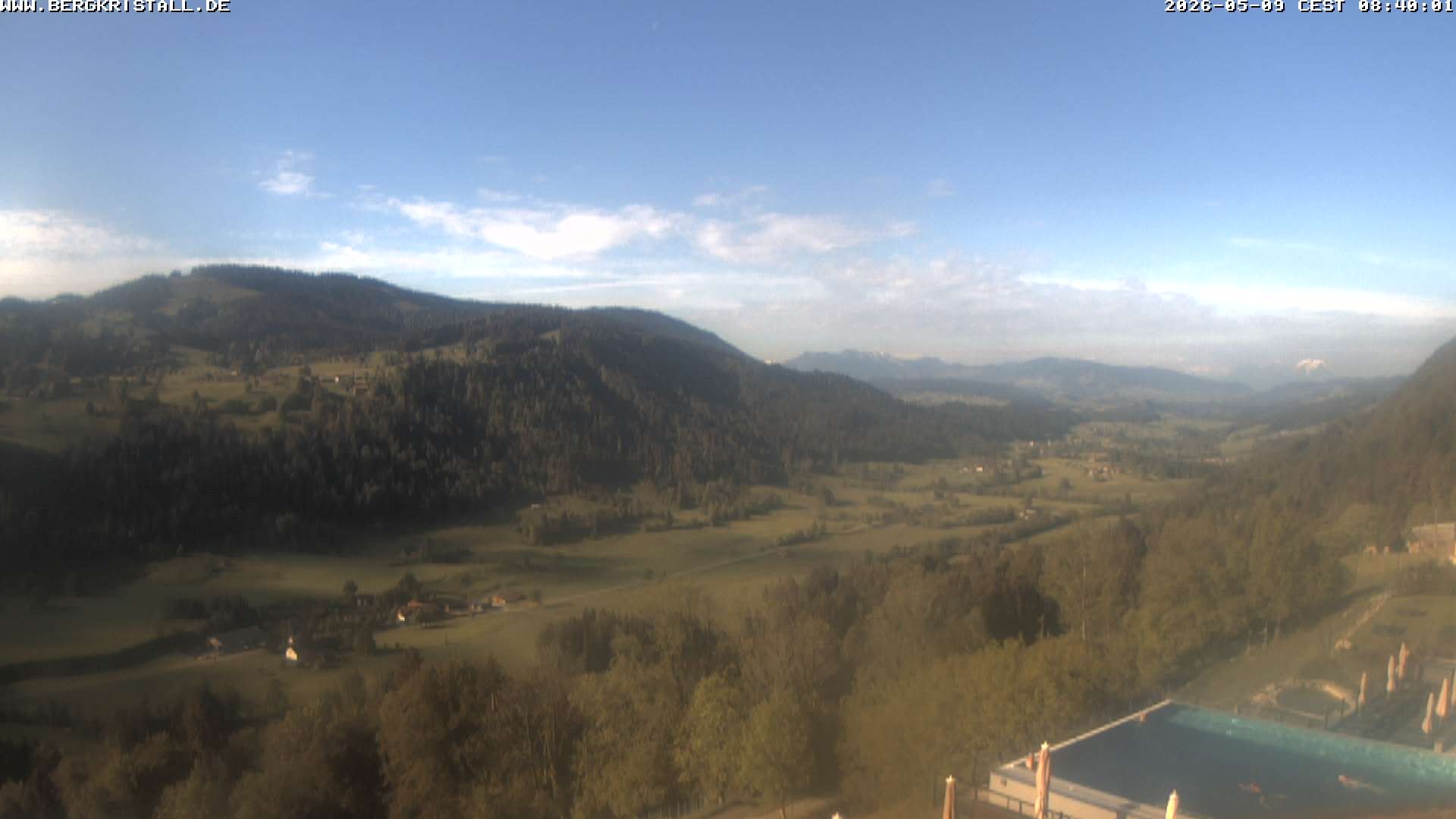 Archiv Foto Webcam Blick vom Hotel Bergkristall in Oberstaufen