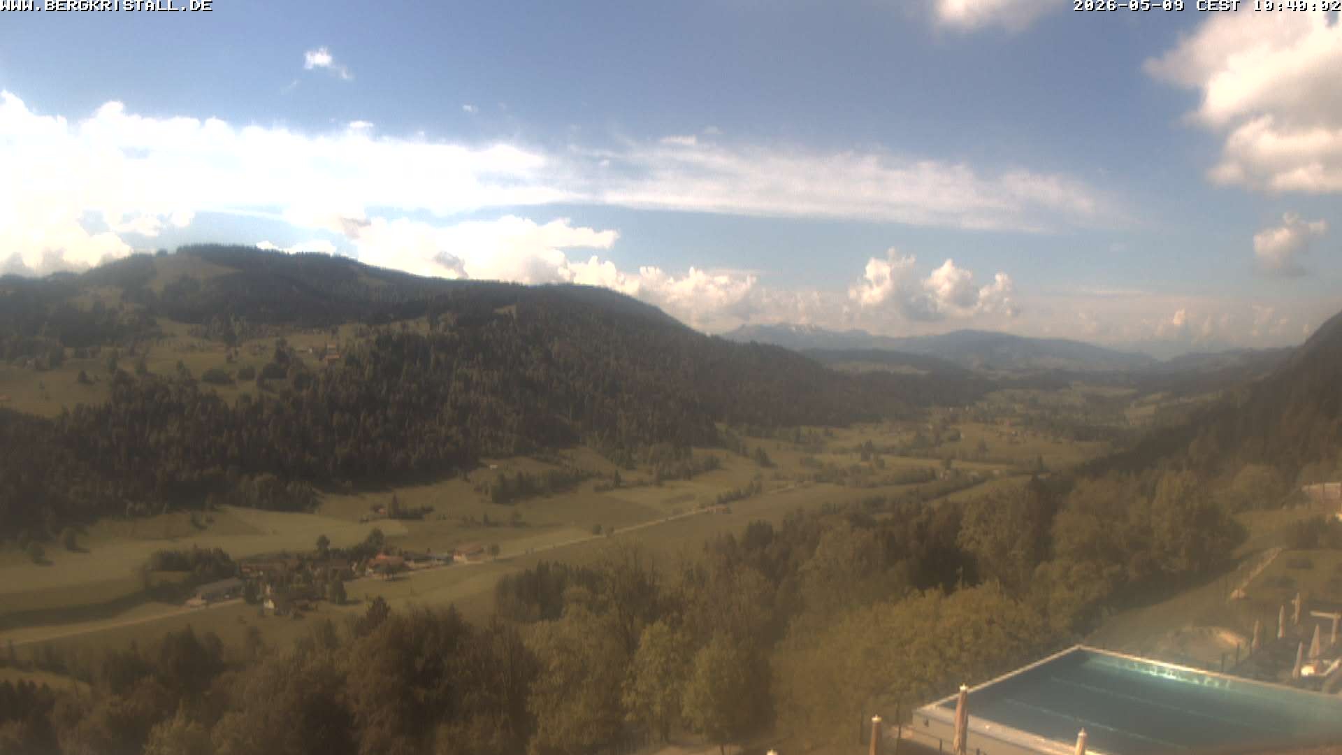 Archiv Foto Webcam Blick vom Hotel Bergkristall in Oberstaufen