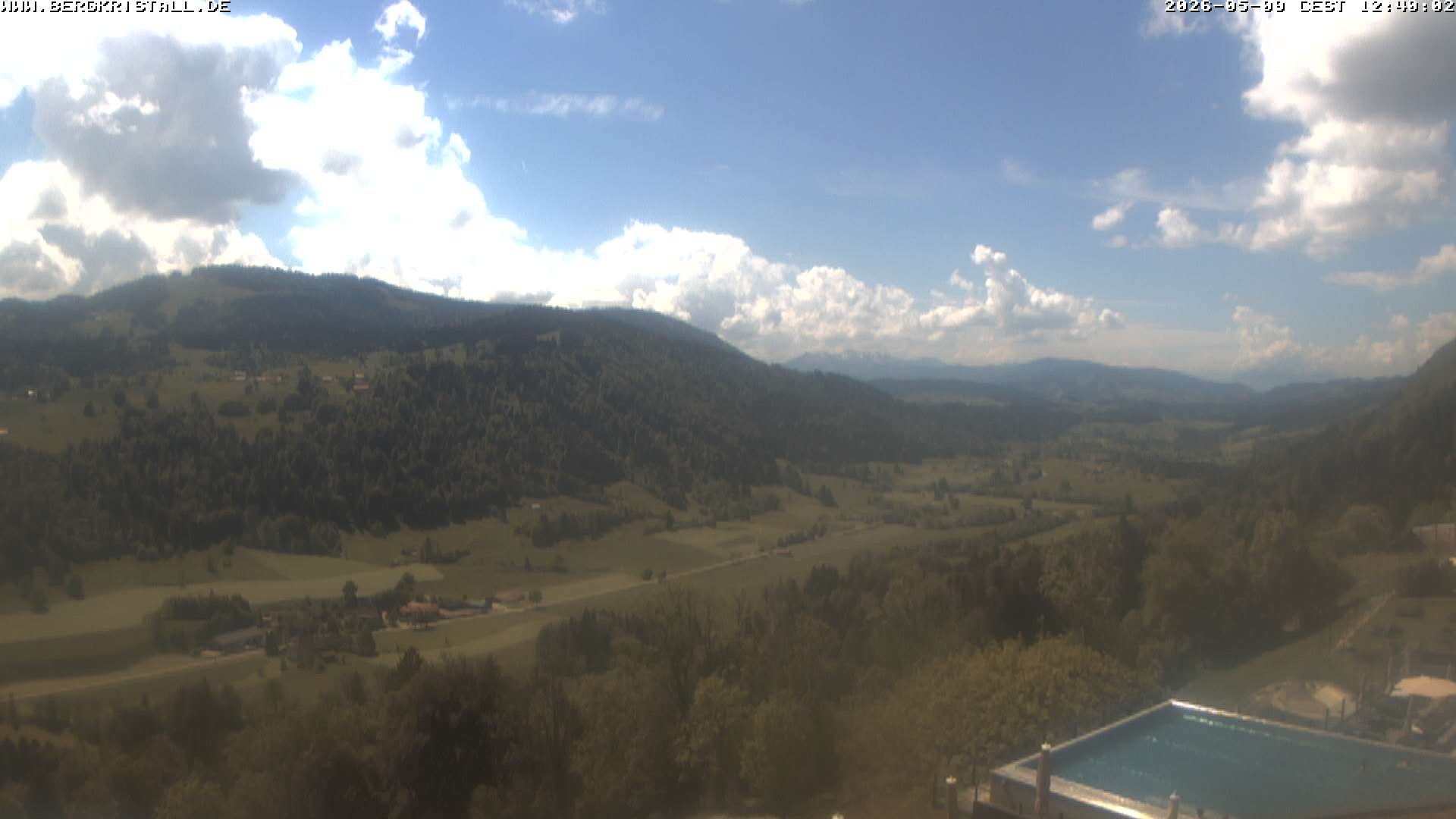 Archiv Foto Webcam Blick vom Hotel Bergkristall in Oberstaufen