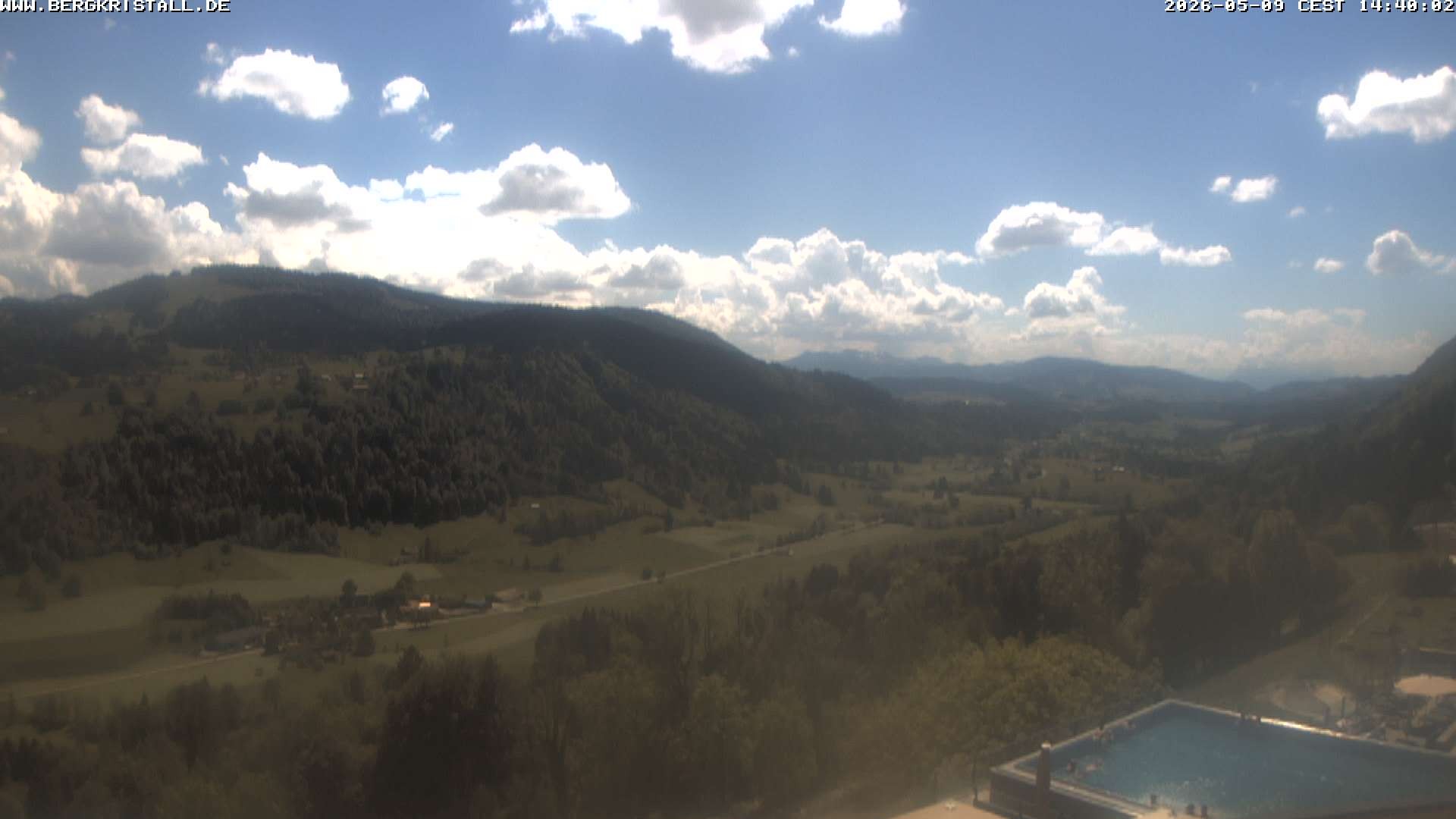 Archiv Foto Webcam Blick vom Hotel Bergkristall in Oberstaufen