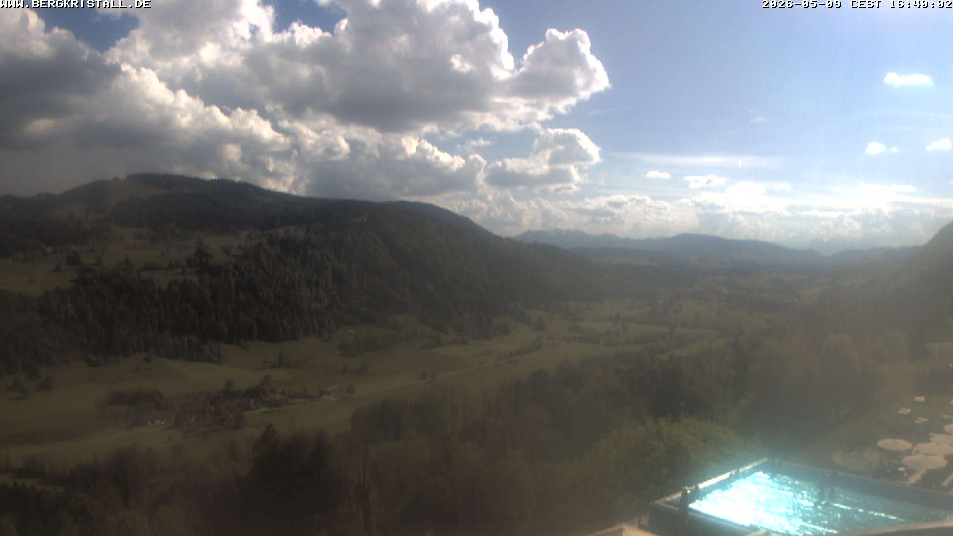 Archiv Foto Webcam Blick vom Hotel Bergkristall in Oberstaufen