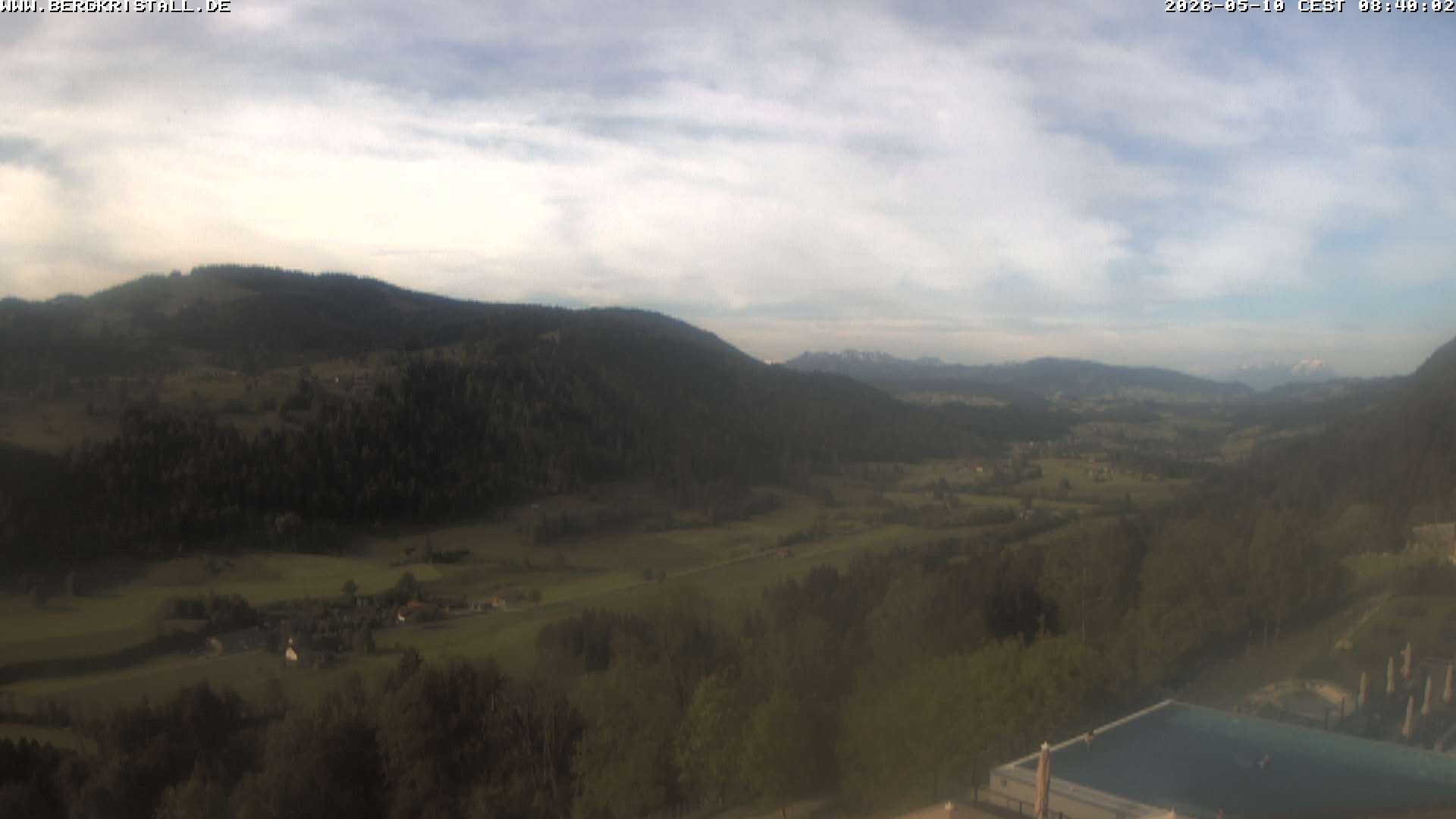 Archiv Foto Webcam Blick vom Hotel Bergkristall in Oberstaufen