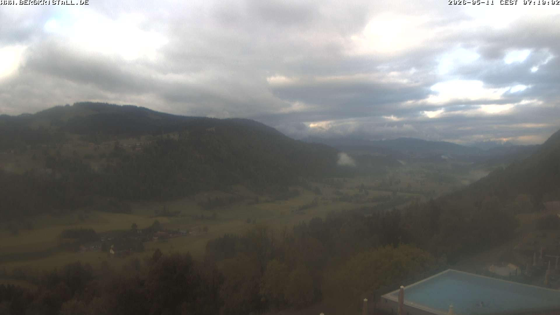 Archiv Foto Webcam Blick vom Hotel Bergkristall in Oberstaufen