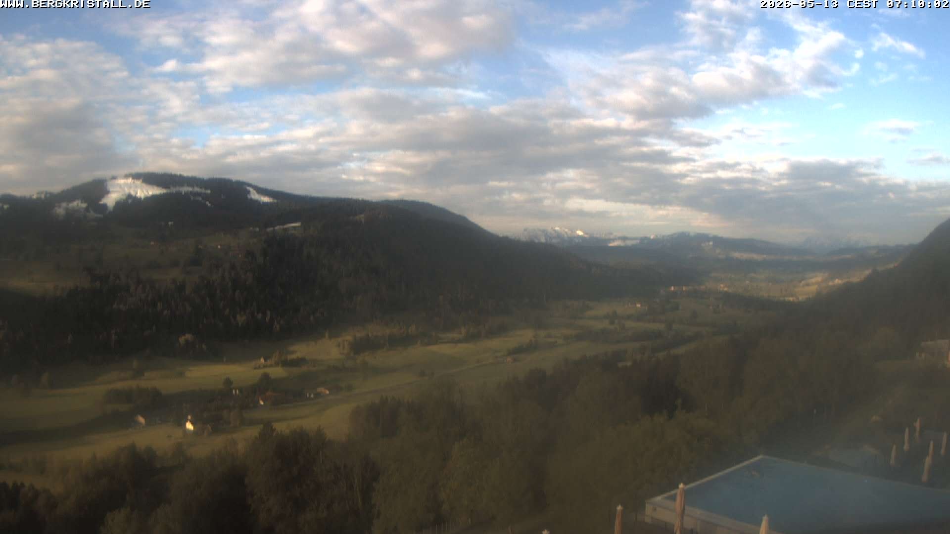 Archiv Foto Webcam Blick vom Hotel Bergkristall in Oberstaufen
