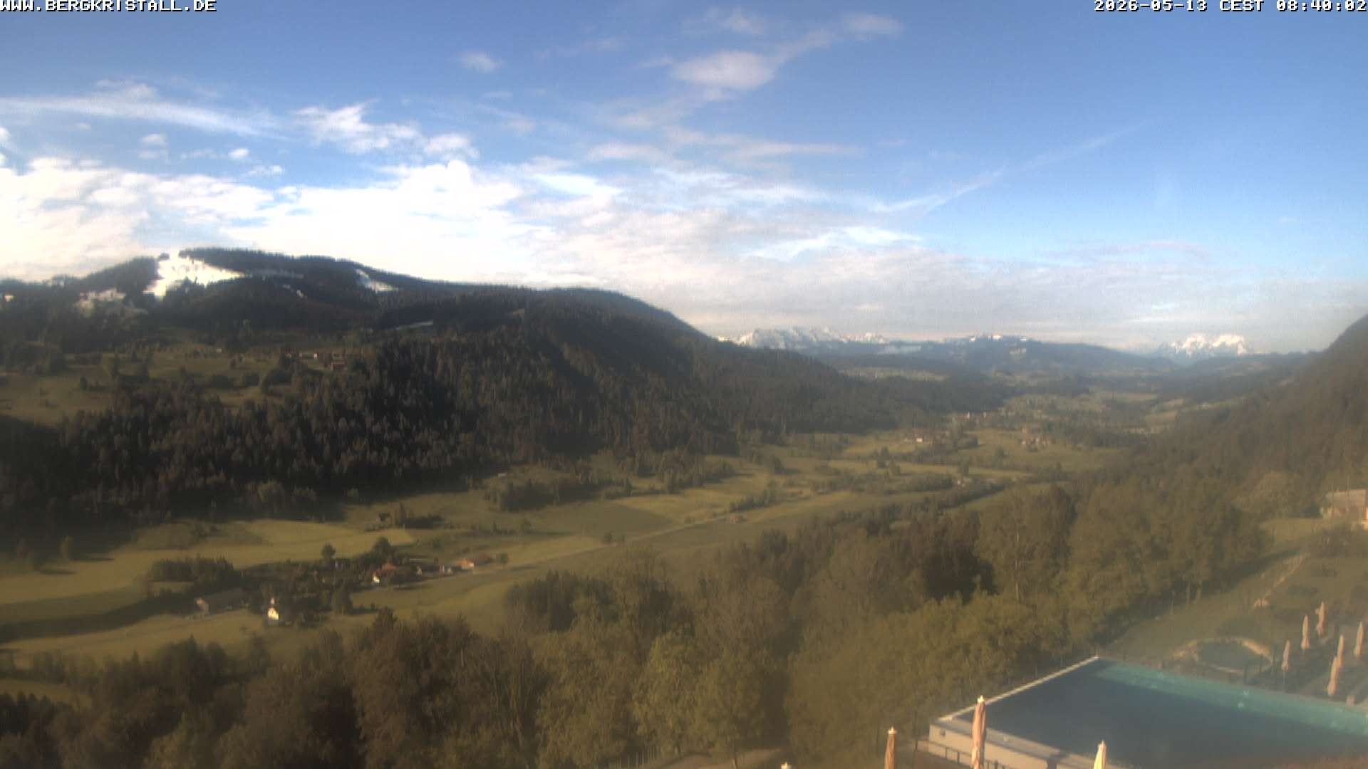 Archiv Foto Webcam Blick vom Hotel Bergkristall in Oberstaufen